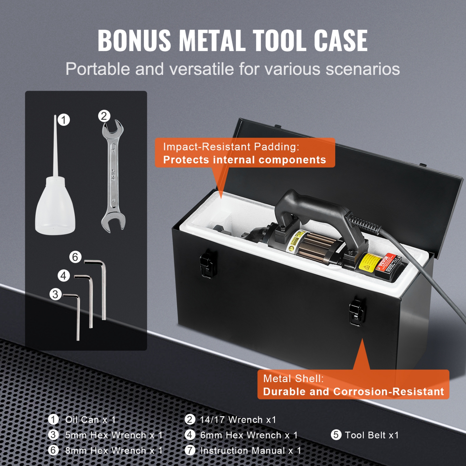 VEVOR 1000W Electric Hydraulic Rebar Cutter, Portable Rebar Cutter,Cutting up to 3/4 Inch #6 4-20mm Rebar within 2.5 Seconds, High Power Steel Rebar