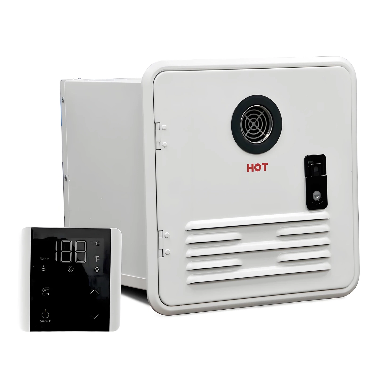 Chauffe-eau au propane instantané pour VR de 61000&nbsp;BTU, chauffe-eau électrique instantané pour camping avec porte blanche et contrôleur