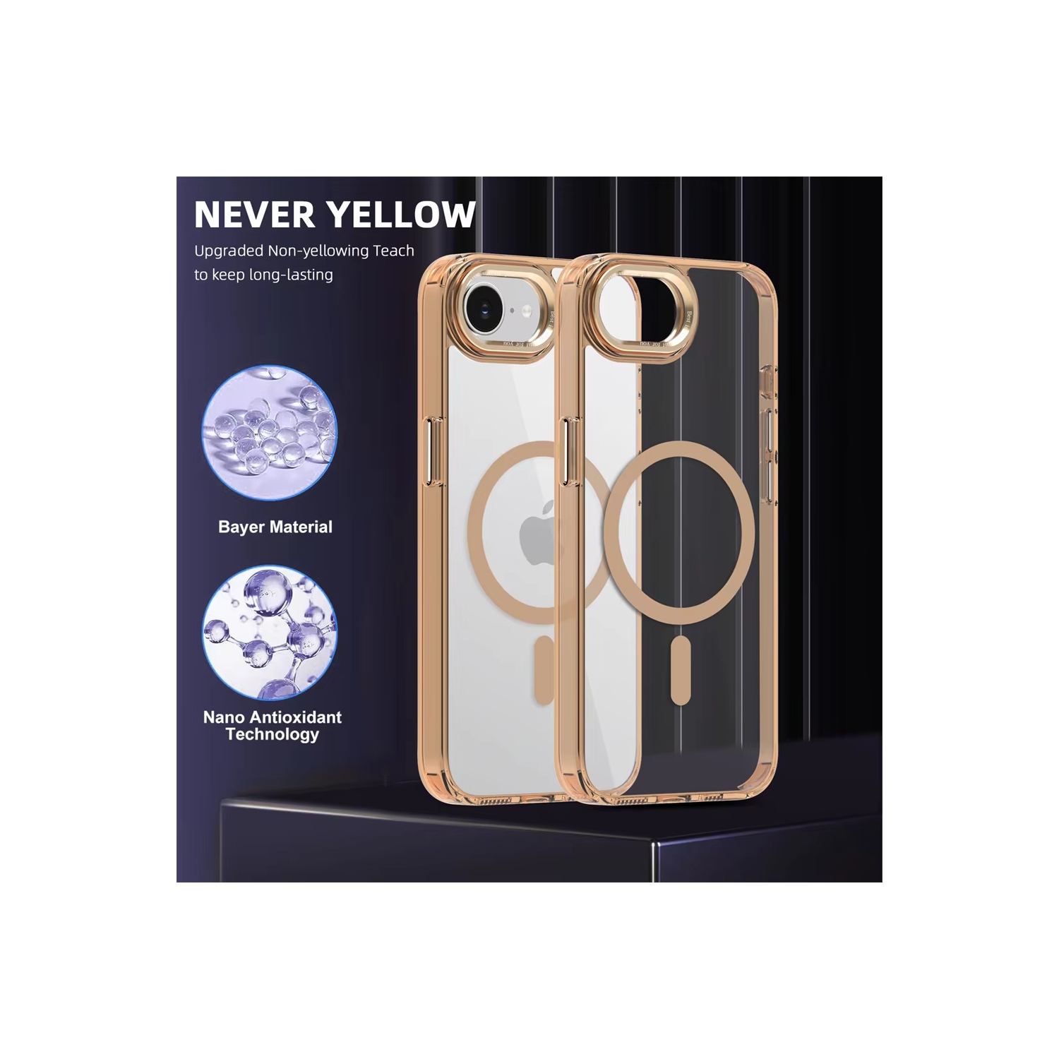 Luxury Transparent Crystal Magsafe Case For iPhone 16e SE4 16E Magnetic Wireless Charging Plating Camera Hard Cover - Silver