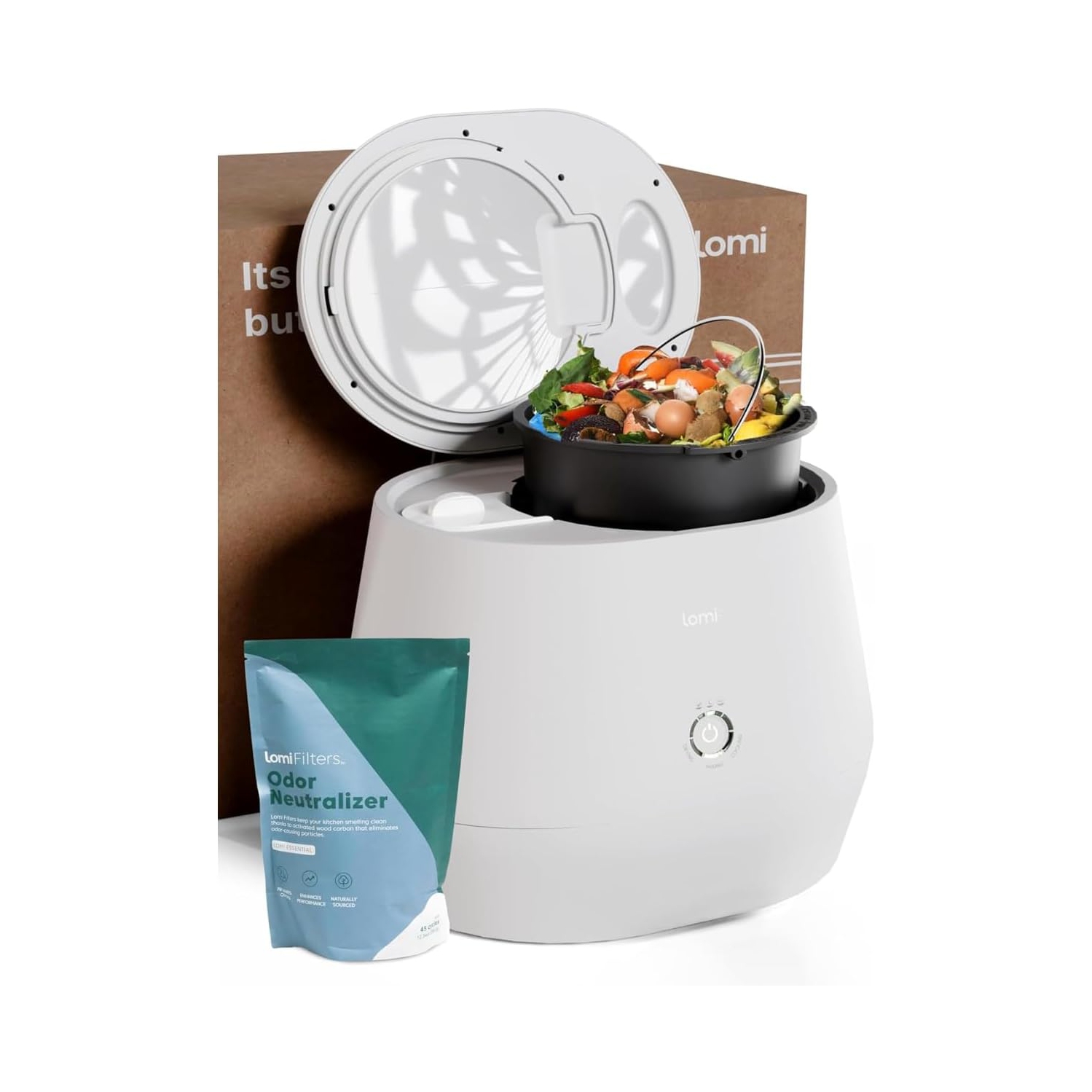 Composter de cuisine électrique intelligent Lomi, capacité 3&nbsp;L, sans odeur, transforme le gaspillage en engrais