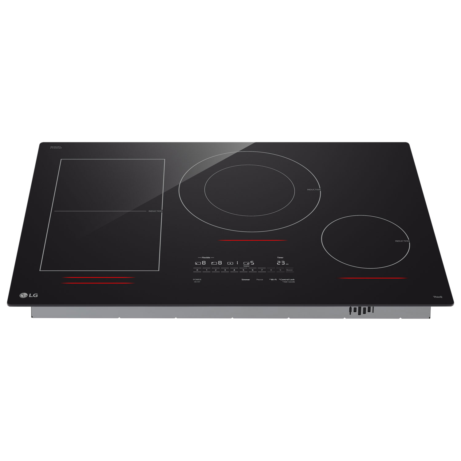 Surface de cuisson à induction de 30 po à 4 éléments de LG - Céramique noire