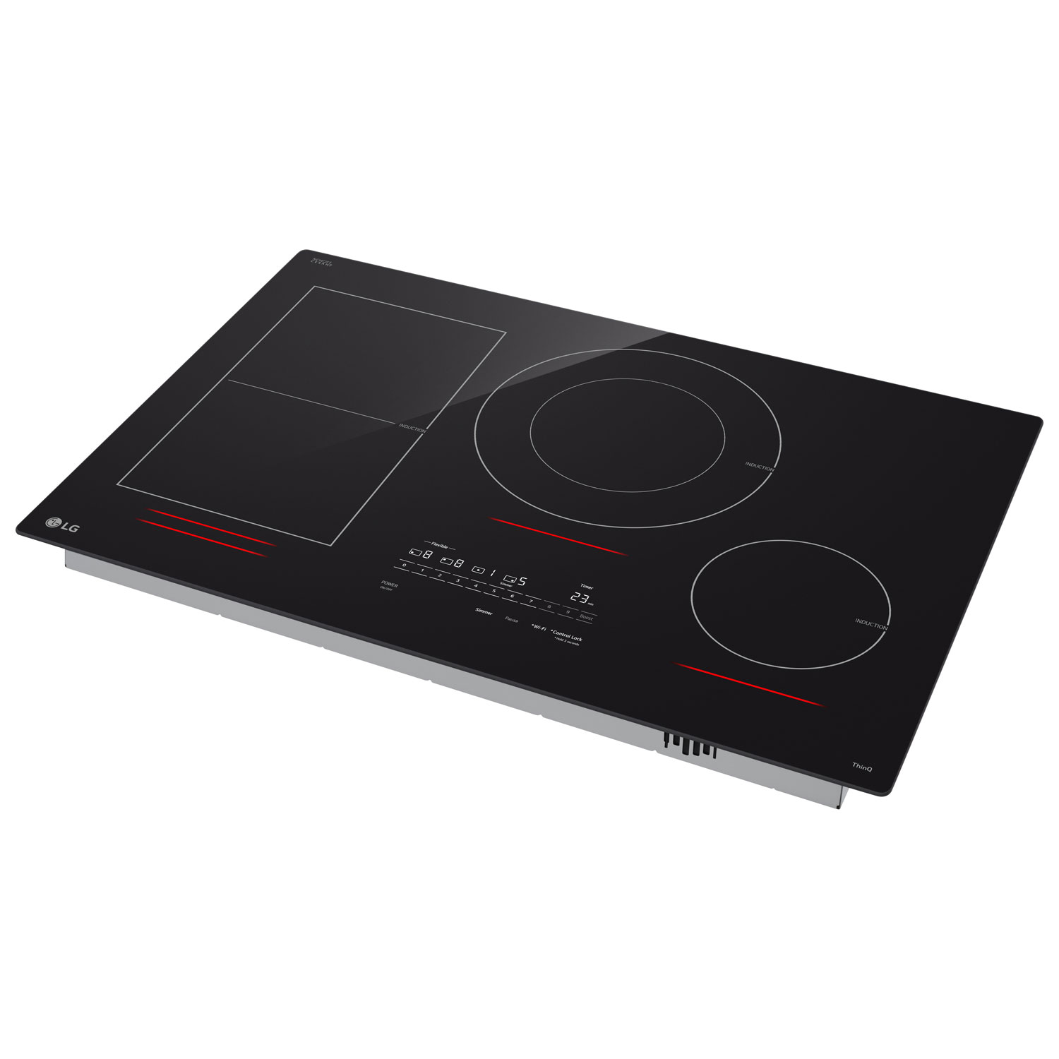 Surface de cuisson à induction de 30 po à 4 éléments de LG - Céramique noire