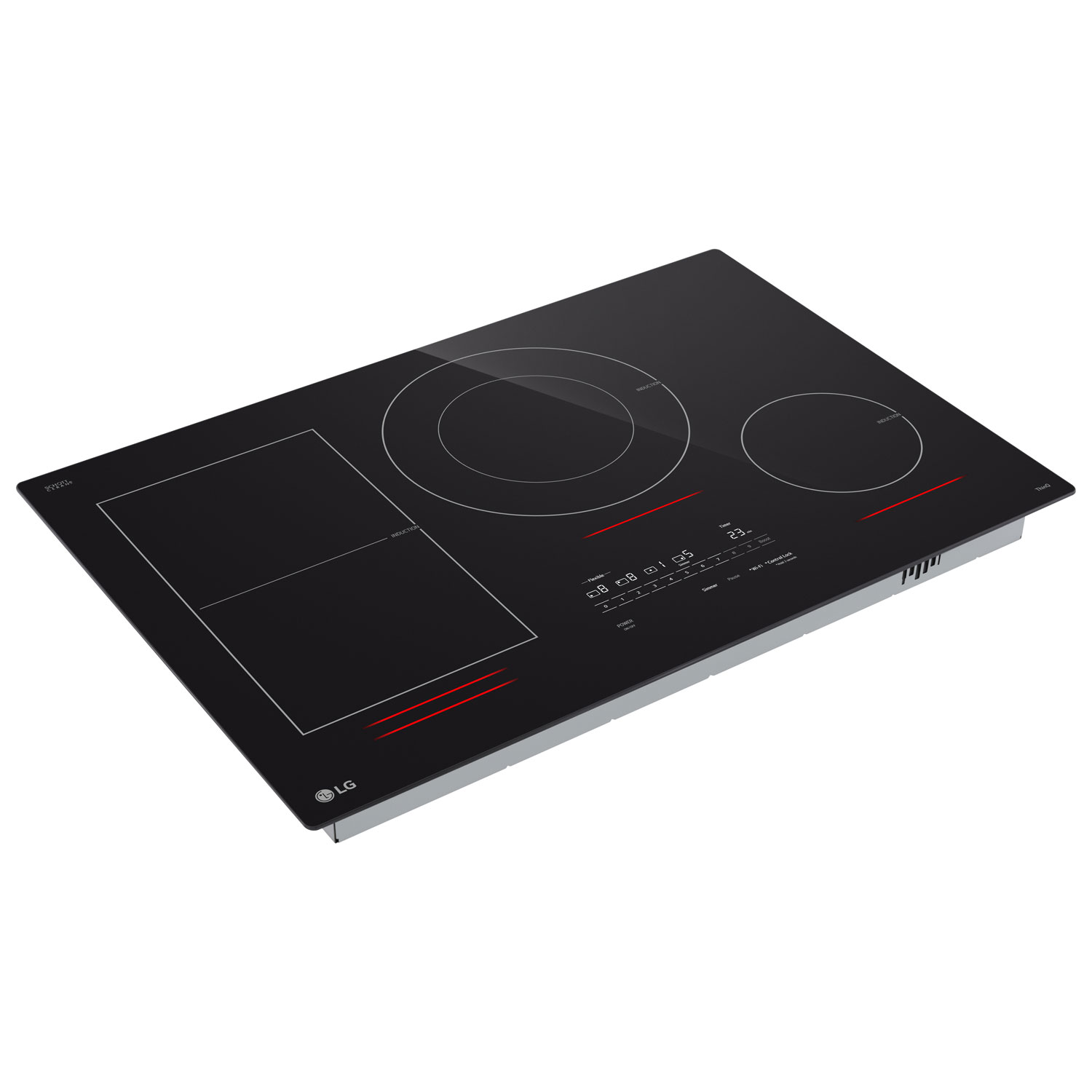 Surface de cuisson à induction de 30 po à 4 éléments de LG - Céramique noire