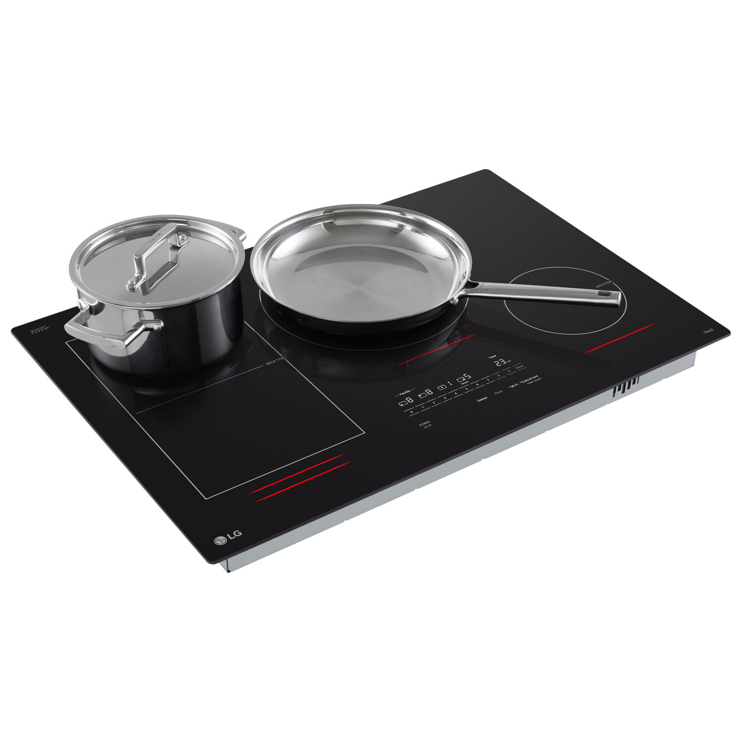 Surface de cuisson à induction de 30 po à 4 éléments de LG - Céramique noire