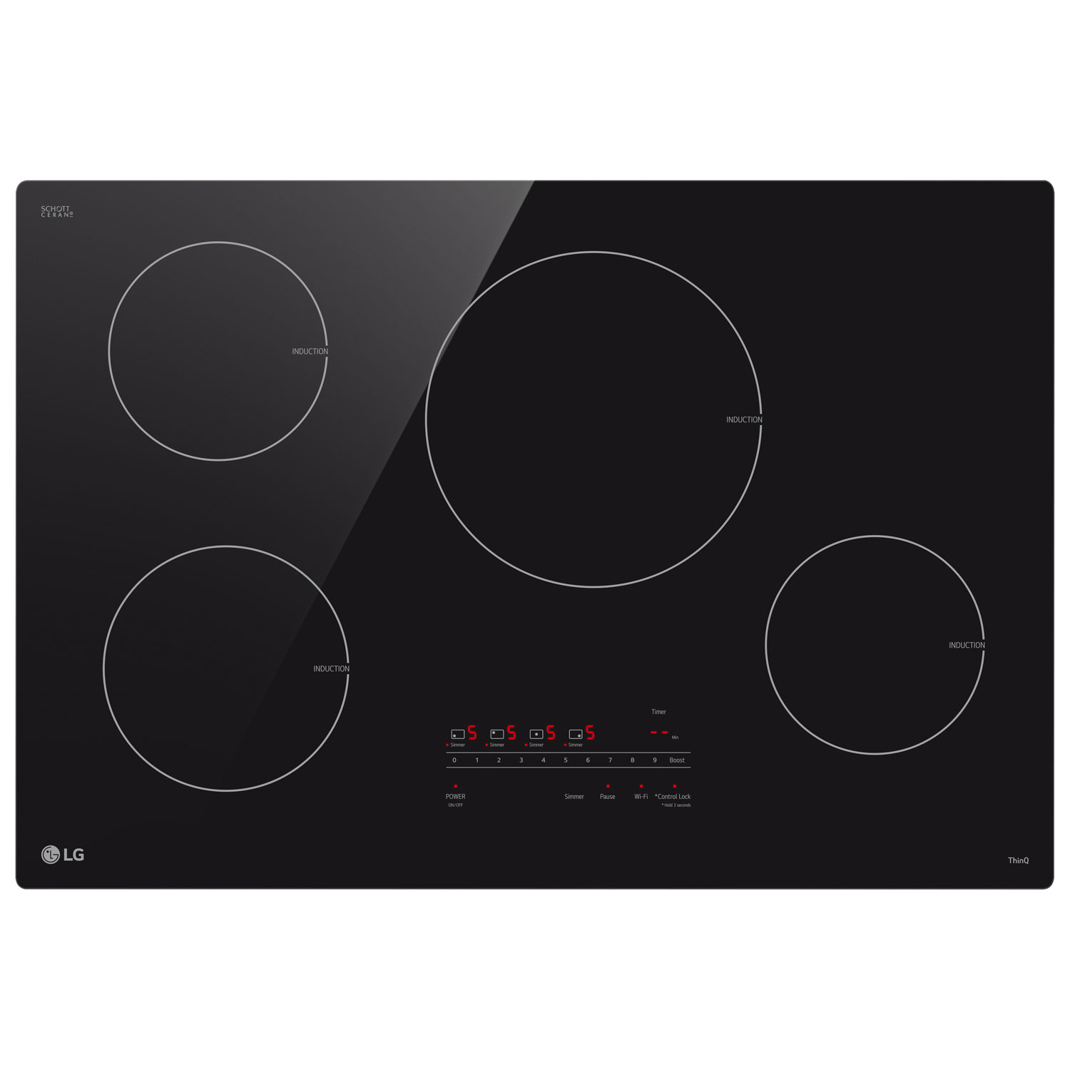 LG 30" 4-Element Induction Cooktop - Black Ceramic