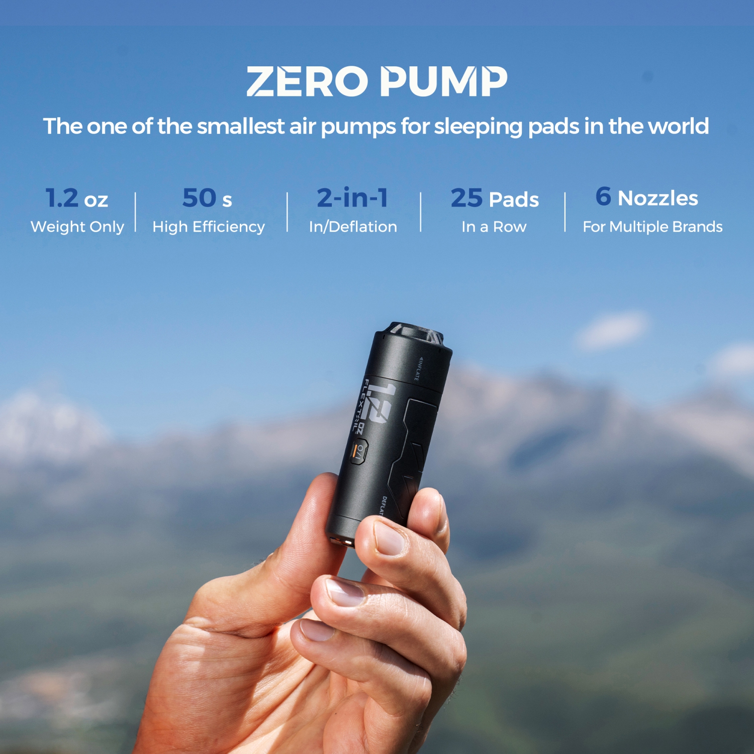 Zero Pump - World's Smallest Pump for Sleeping Pads