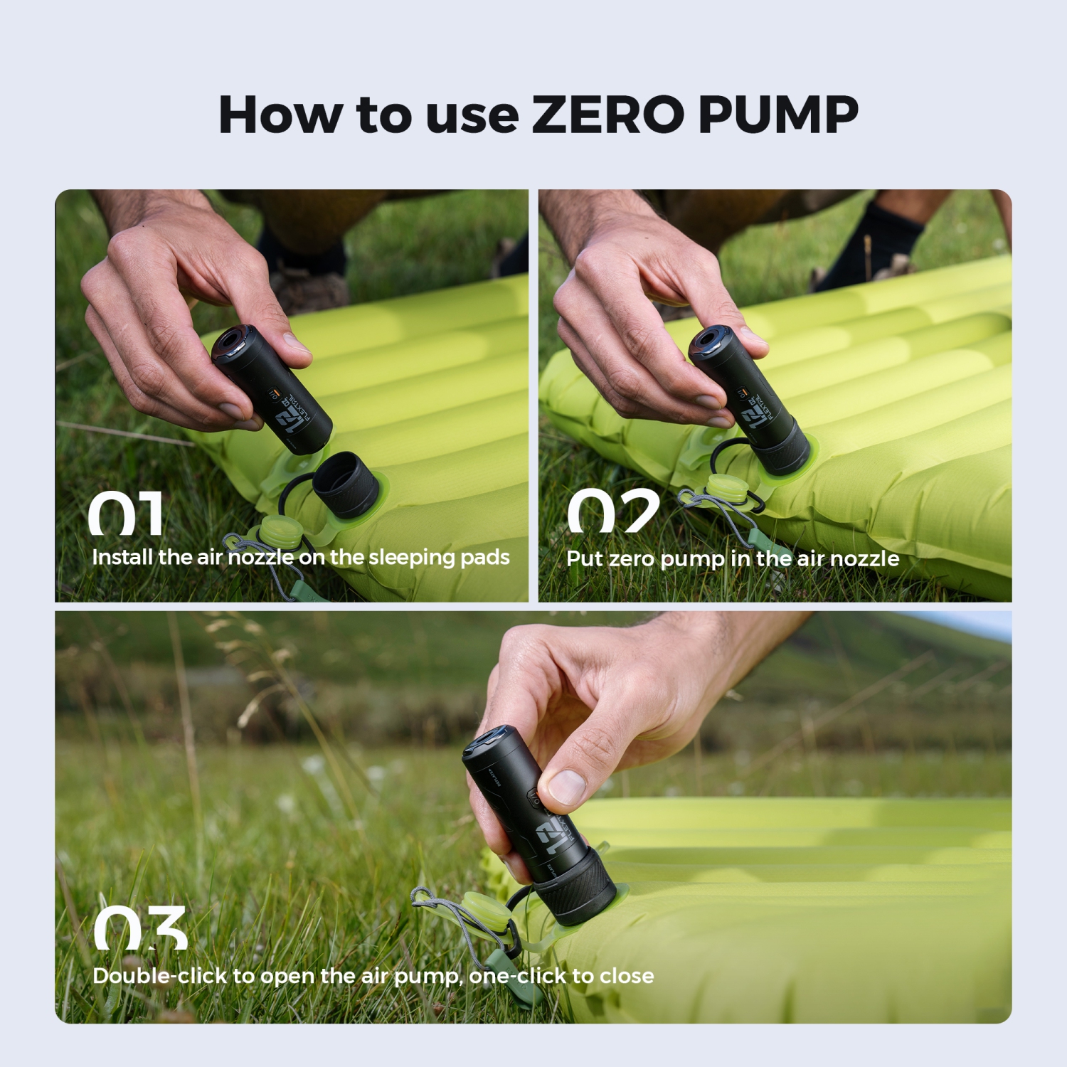 Zero Pump - World's Smallest Pump for Sleeping Pads