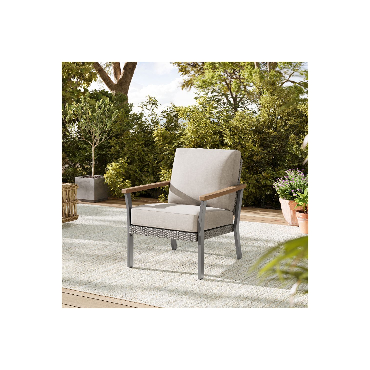 Collection Sencillo de SONGMICS HOME – Ensemble de meubles de jardin 3 pièces, 2 chaises longues et 1 table basse