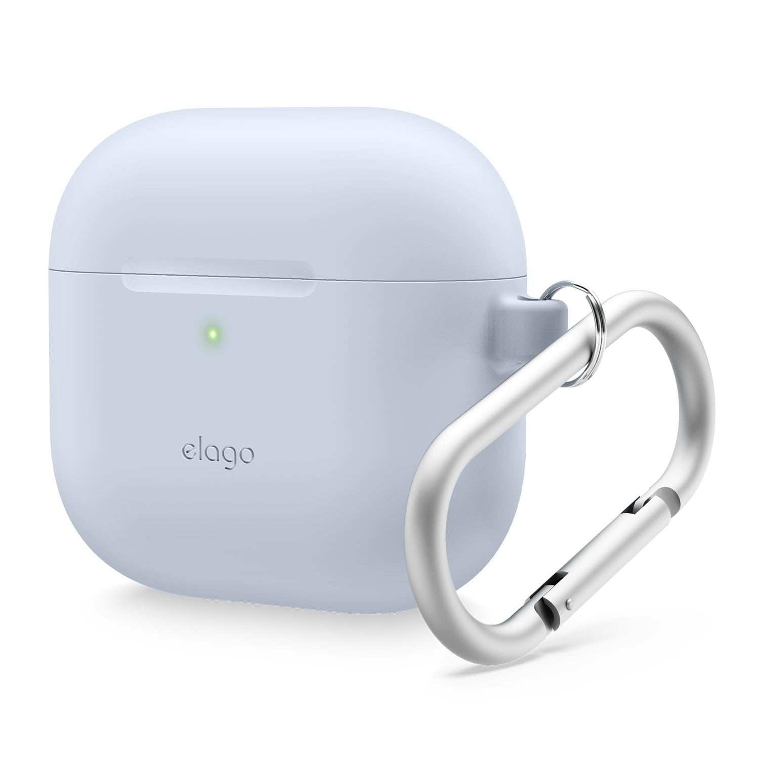 elago Silicone Case Compatible with AirPods 4 Case - Carabiner Included, Supports Wireless Charging, Shock Resistant, Full Protection