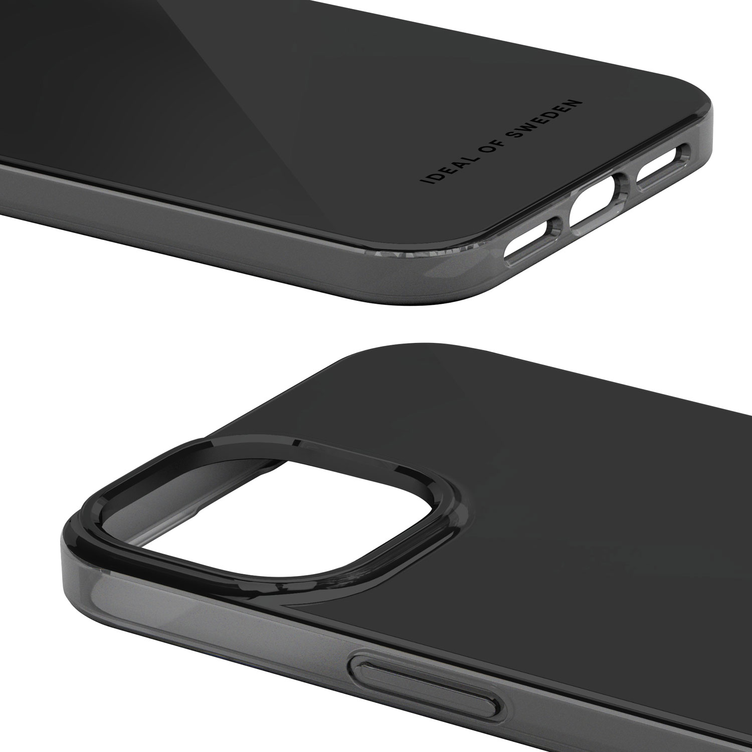Ideal Of Sweden Mirror Fitted Hard Shell Case for iPhone 16e/15/14/16 - Mirror Black