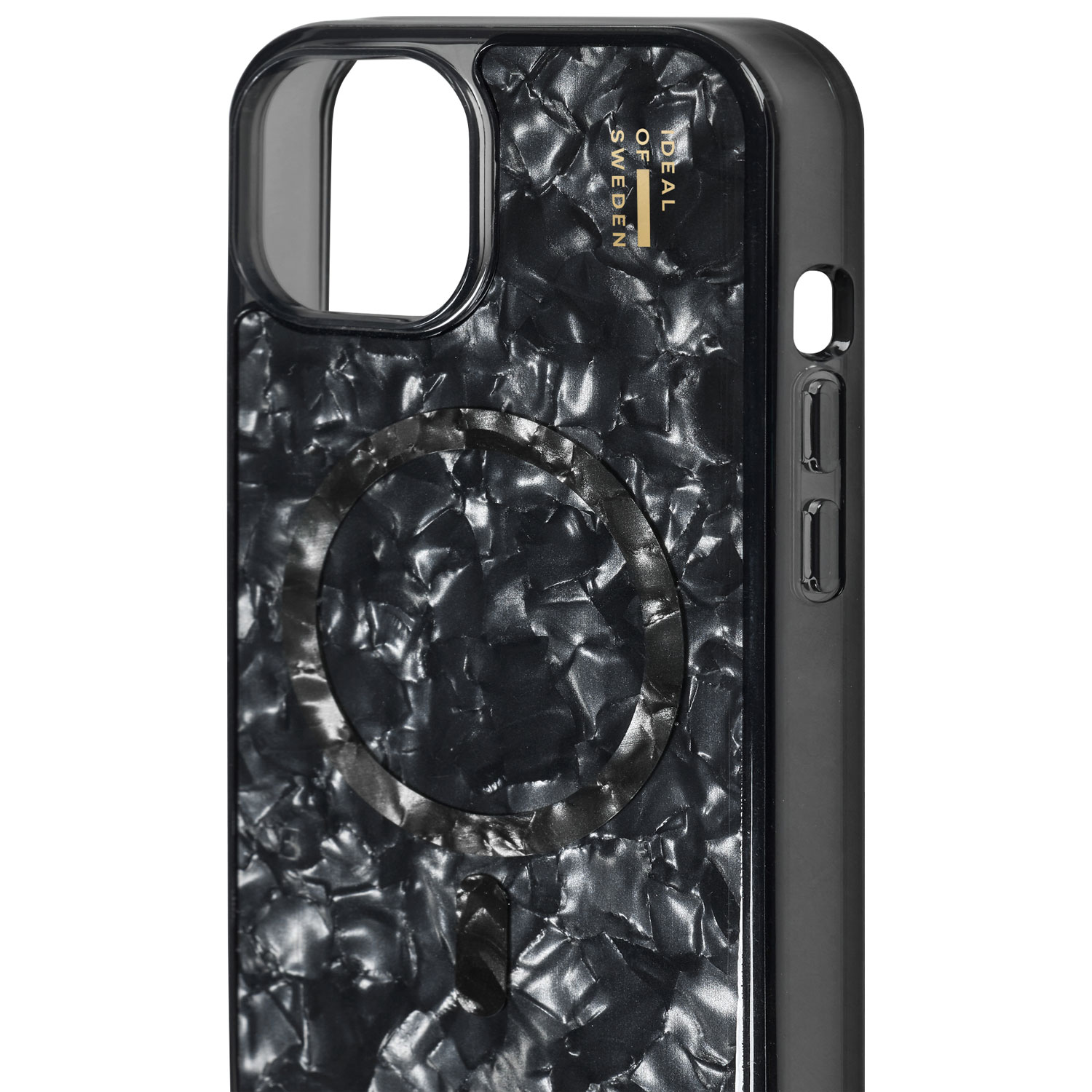 Étui souple ajusté en silicone d'Ideal of Sweden avec MagSafe pour iPhone 16e/15/14/13 - Noir perle