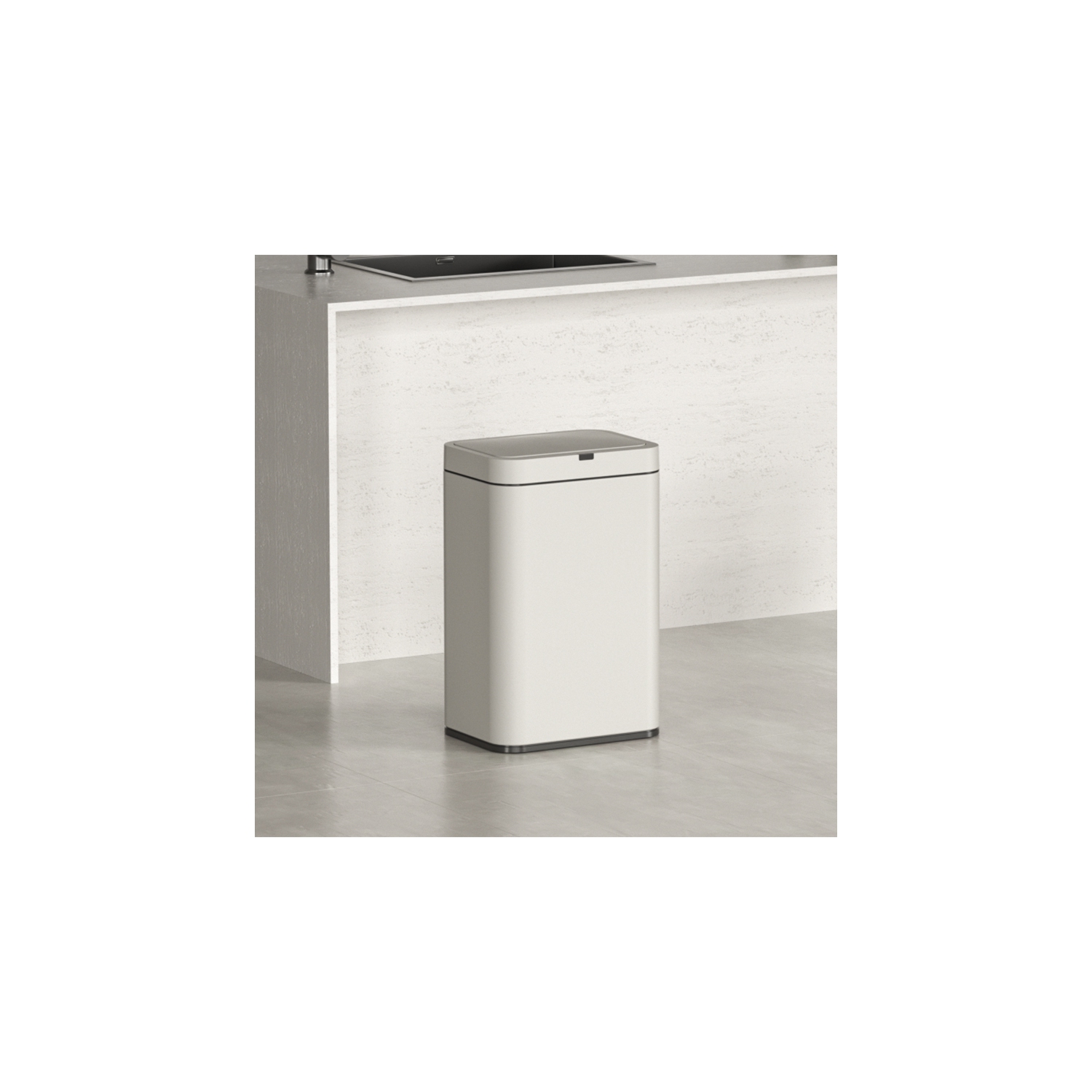 Elpheco – Poubelle intelligente sans contact, capteur de mouvement de 5,3 gallons avec couvercle silencieux, résistant aux traces de doigts, étanche,