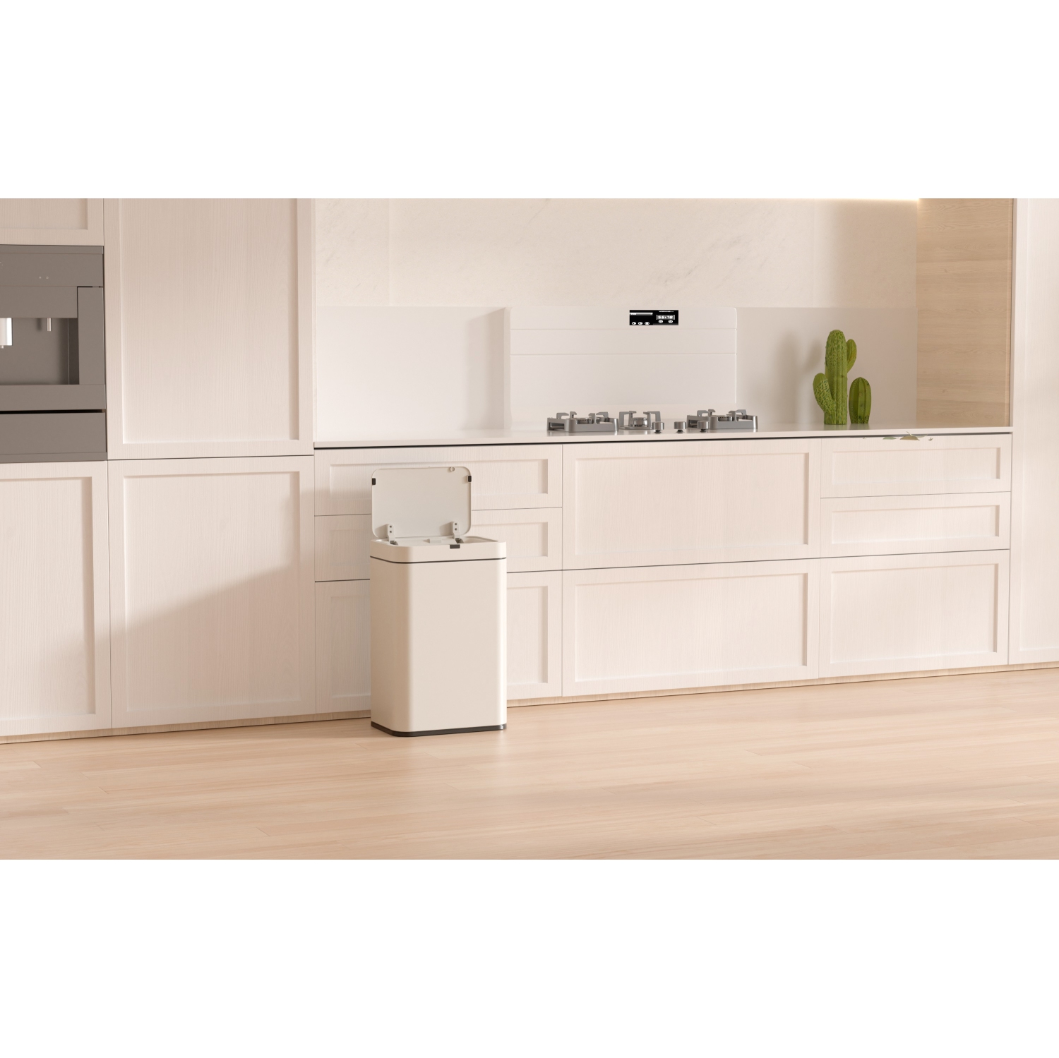 Elpheco – Poubelle intelligente sans contact, capteur de mouvement de 5,3 gallons avec couvercle silencieux, résistant aux traces de doigts, étanche,