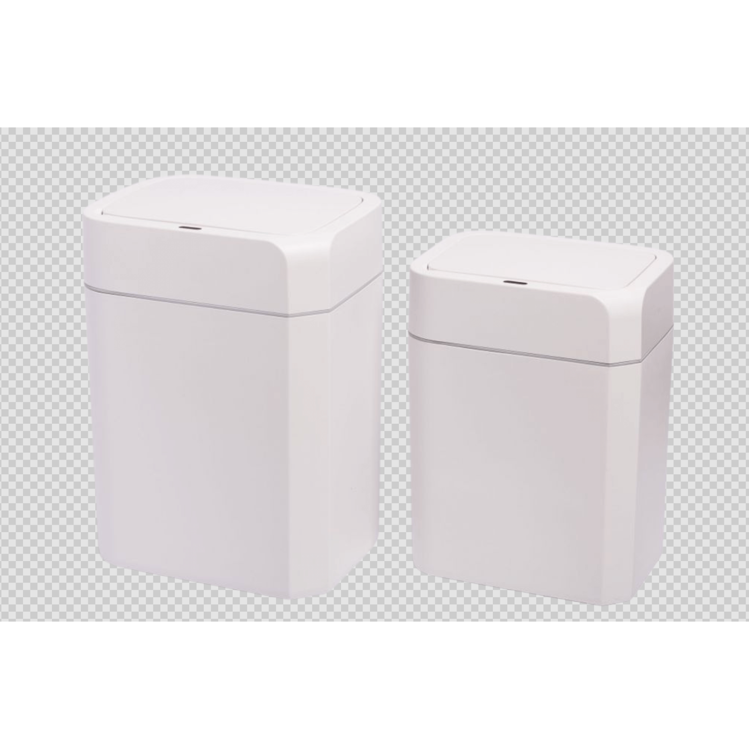 Elpheco – Poubelle à capteur de mouvement mince, 2,4 et 4 gallons sans contact avec couvercle silencieux, résistant aux traces de doigts, étanche,