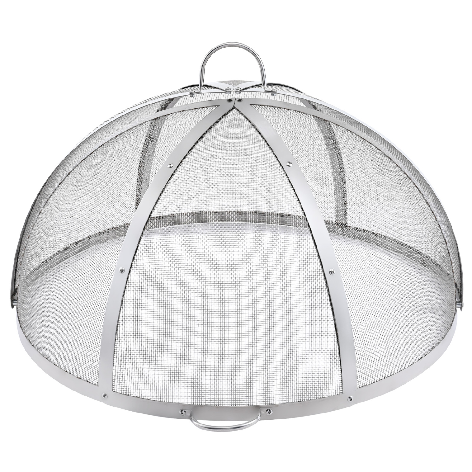 VEVOR 40" Firepit Spark Screen Lid, Outdoor Firepit Ring Cover Round Accessories, Fire Pit Metal Cover, Easy-Opening Stainless Steel Fire Ring Covers