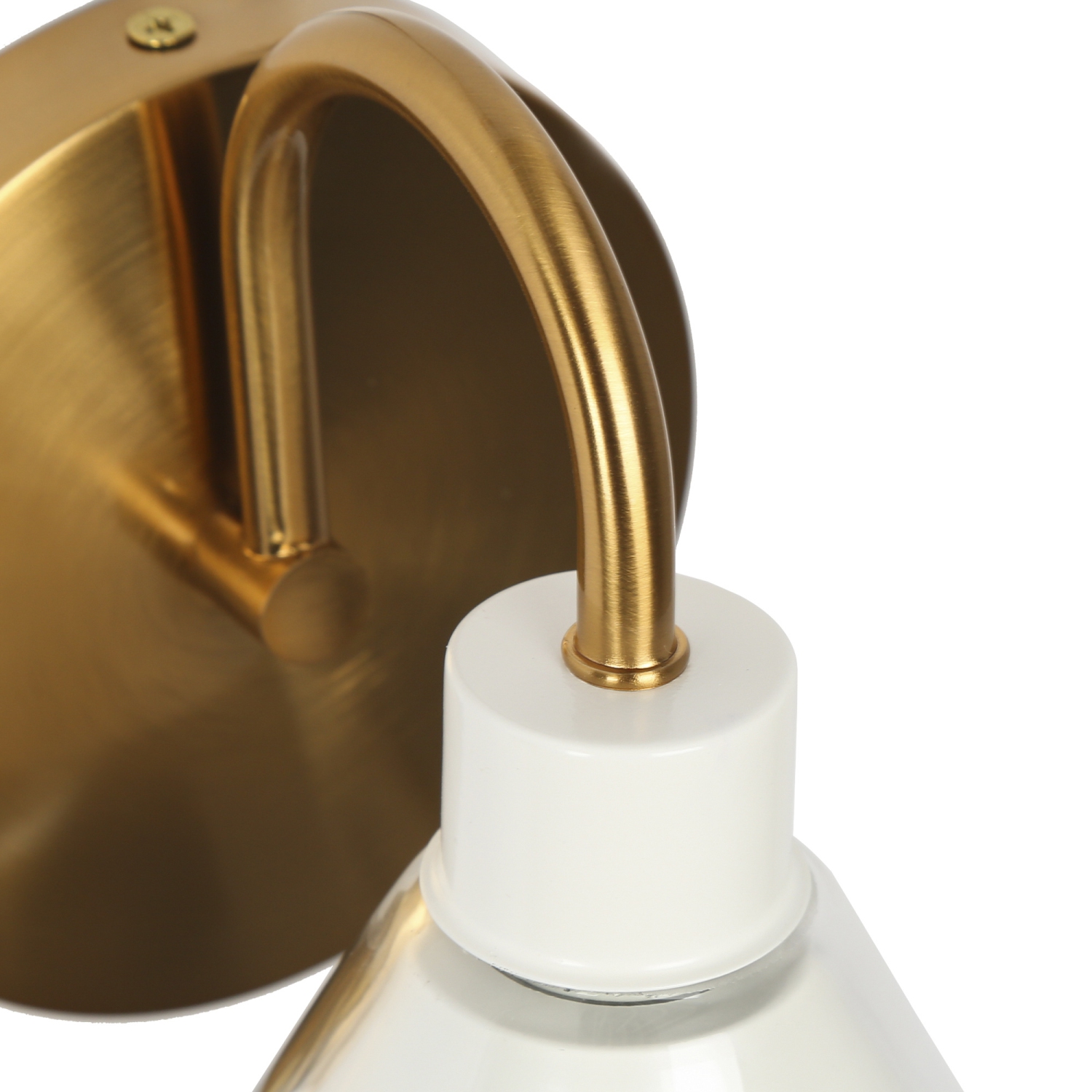 5.5-in W 1 -Light Matte White Wall Sconce with Clear Glass Shade