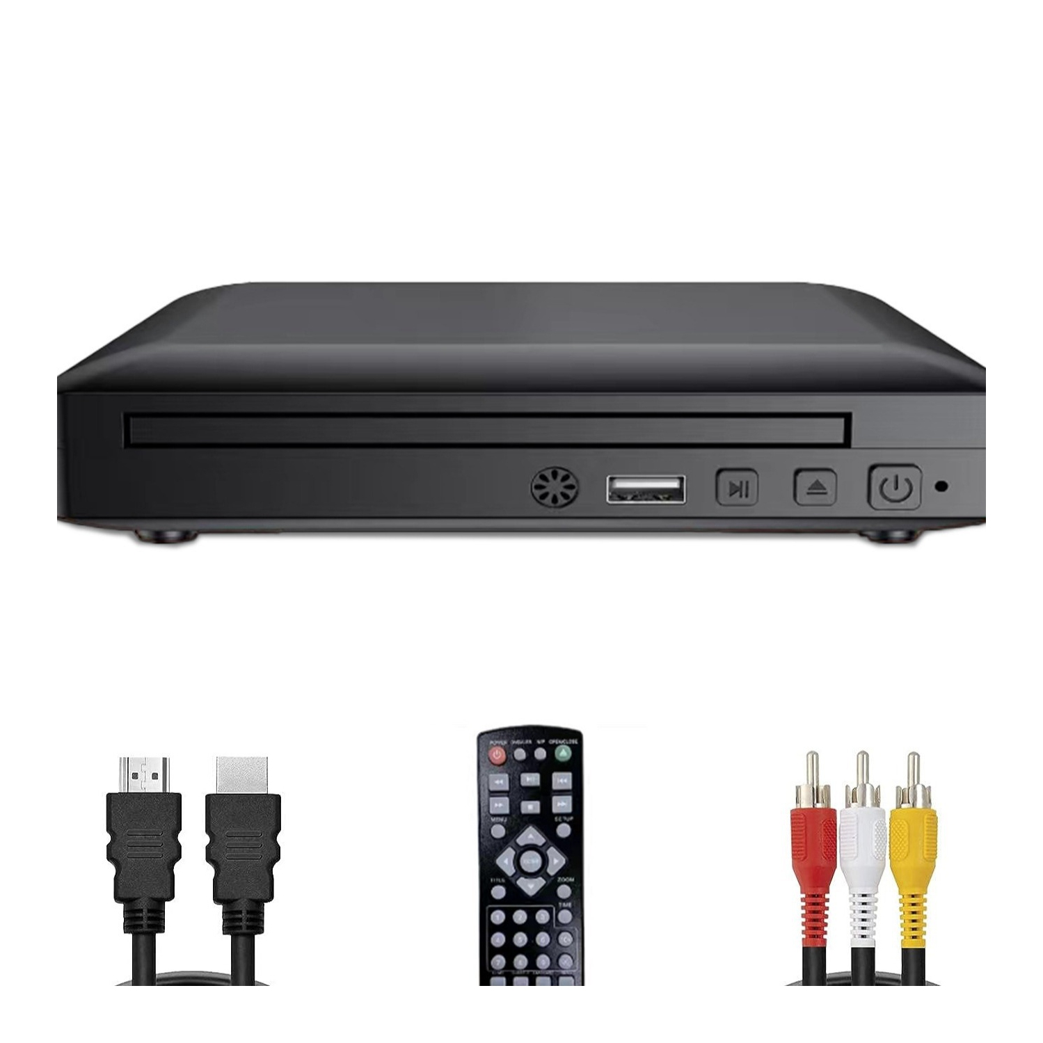 Mini HD DVD Player,CD Player for Home,DVD Players for TV, HDMI & RCA Cable Included,HD 1080P,All Region,Breakpoint Memory,Built-in PAL/NTSC,USB 2.0