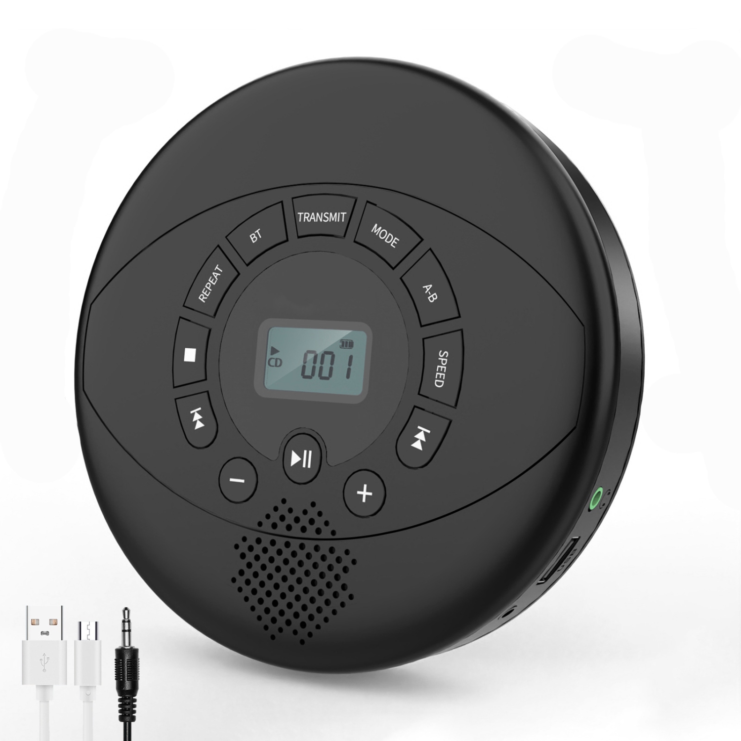 Portable CD Player,Rechargeable Walkman CD Player with Speaker,CD Player with Headphones,CD-R,MP3 USB Playable,CD Player for Car Home Travel
