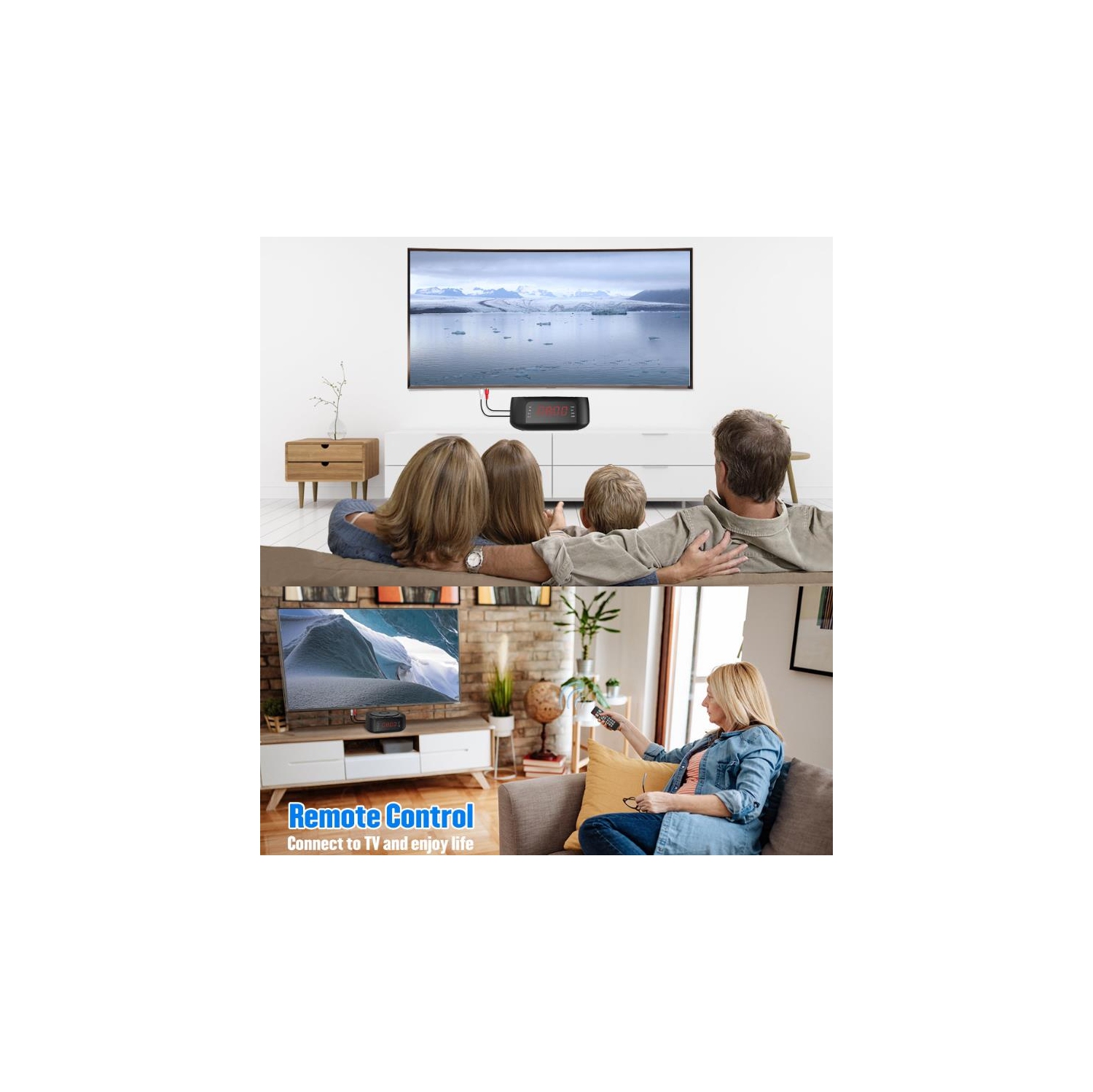 Lecteur de CD portatif, lecteur de CD stéréo avec radio FM, réveil numérique, MP3, Bluetooth, USB, télécommande