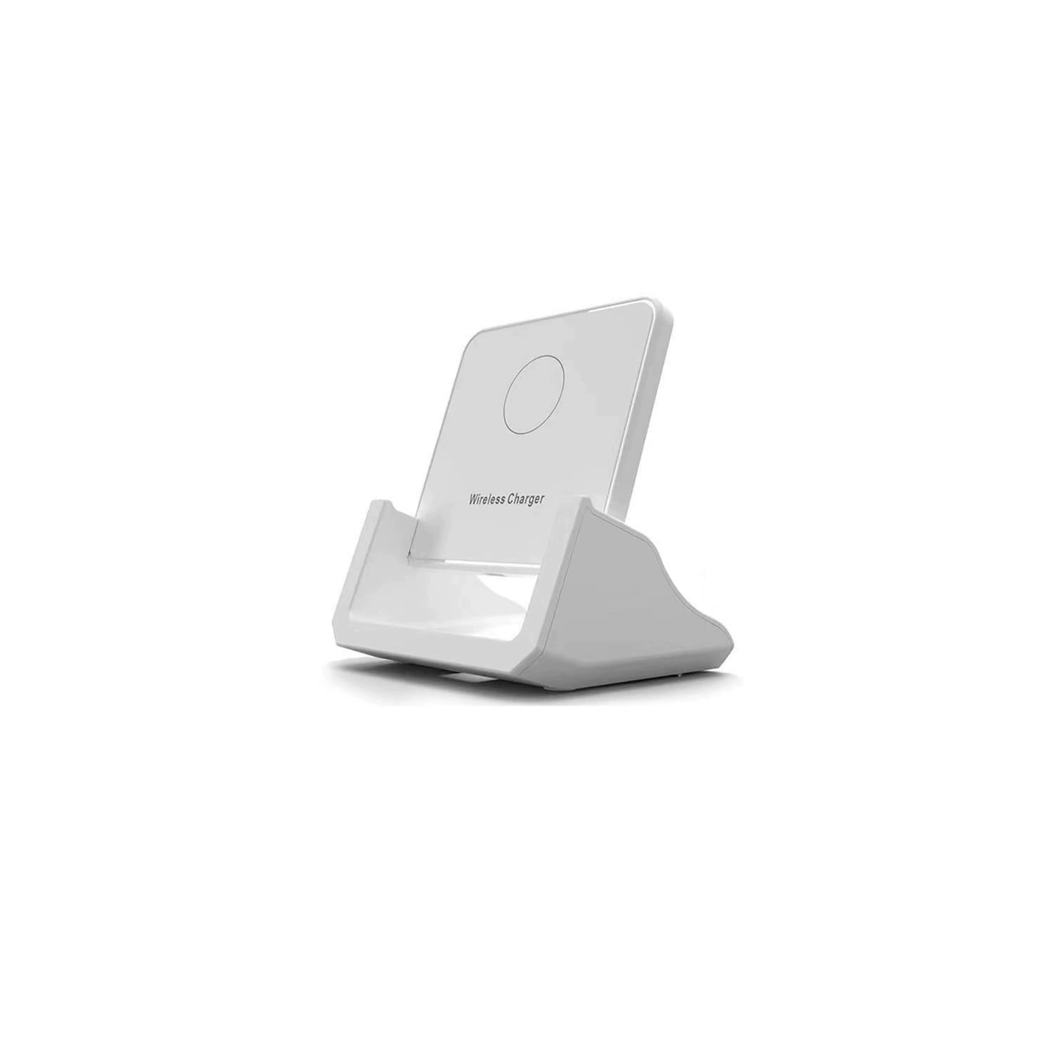 30W Wireless Charger Pad Stand Desktop Ultra-thin Mobile Phone Fast Charging Dock Station For iPhone 15 14 13 12 Samsung Xiaomi(Simple White)