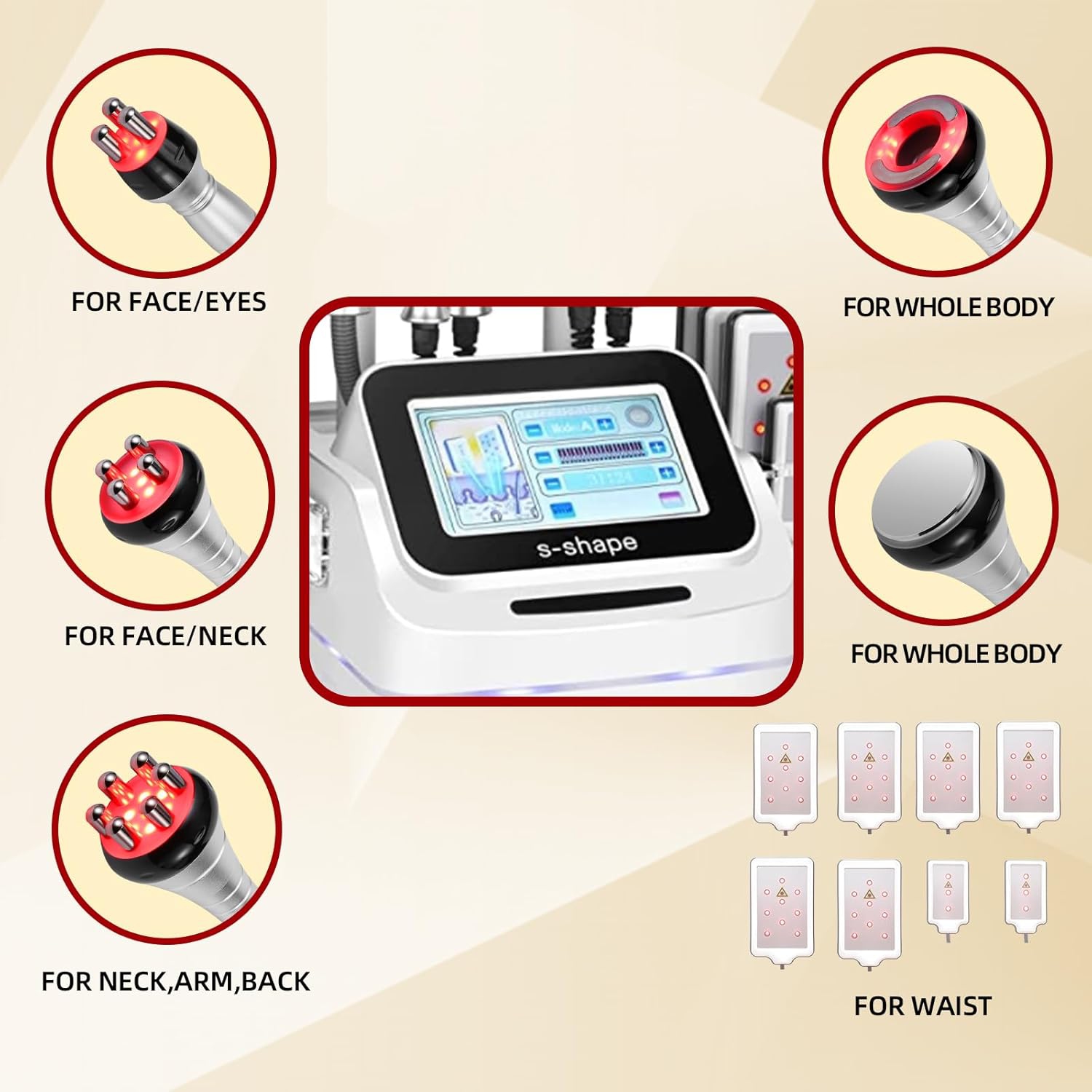 6 in 1 Body Massage Machine,Whole Body Beauty Device For Home Use,Cellulite Device for Full Body,Body Slimming Device Multifunctional Beauty Machine