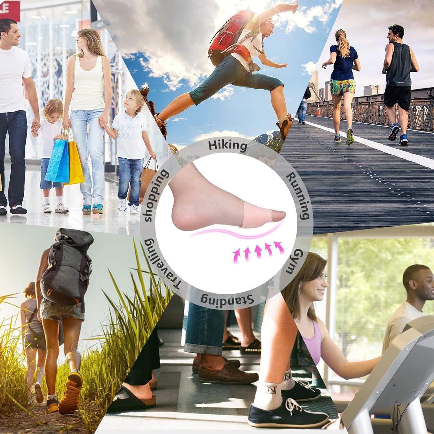 4 paires de séparateurs d'orteils en silicone, séparateur d'orteils pour femmes, soulagement de valgus Hallux, fer plat et entretoise pour femmes et