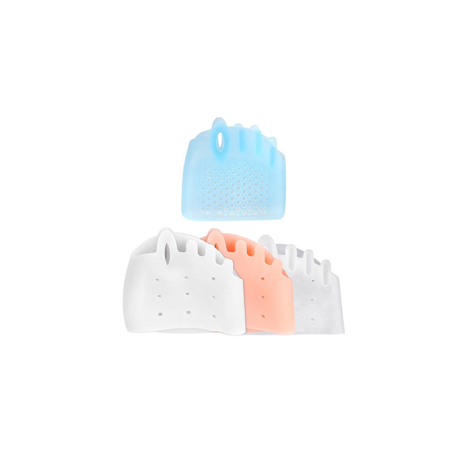 4 paires de séparateurs d'orteils en silicone, séparateur d'orteils pour femmes, soulagement de valgus Hallux, fer plat et entretoise pour femmes et