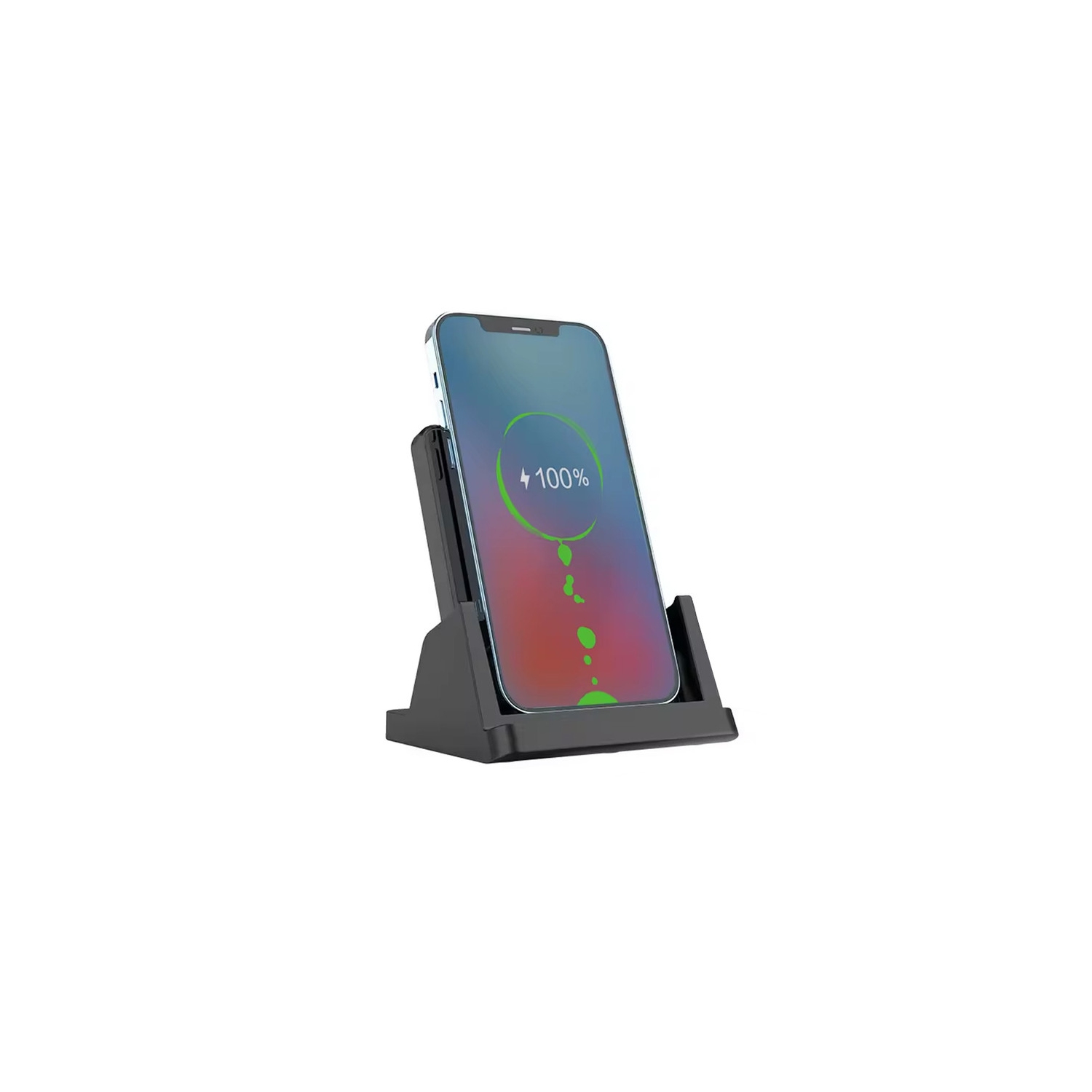 30W Wireless Charger Pad Stand Desktop Ultra-thin Mobile Phone Fast Charging Dock Station For iPhone 15 14 13 12 Samsung Xiaomi(Elegant black)