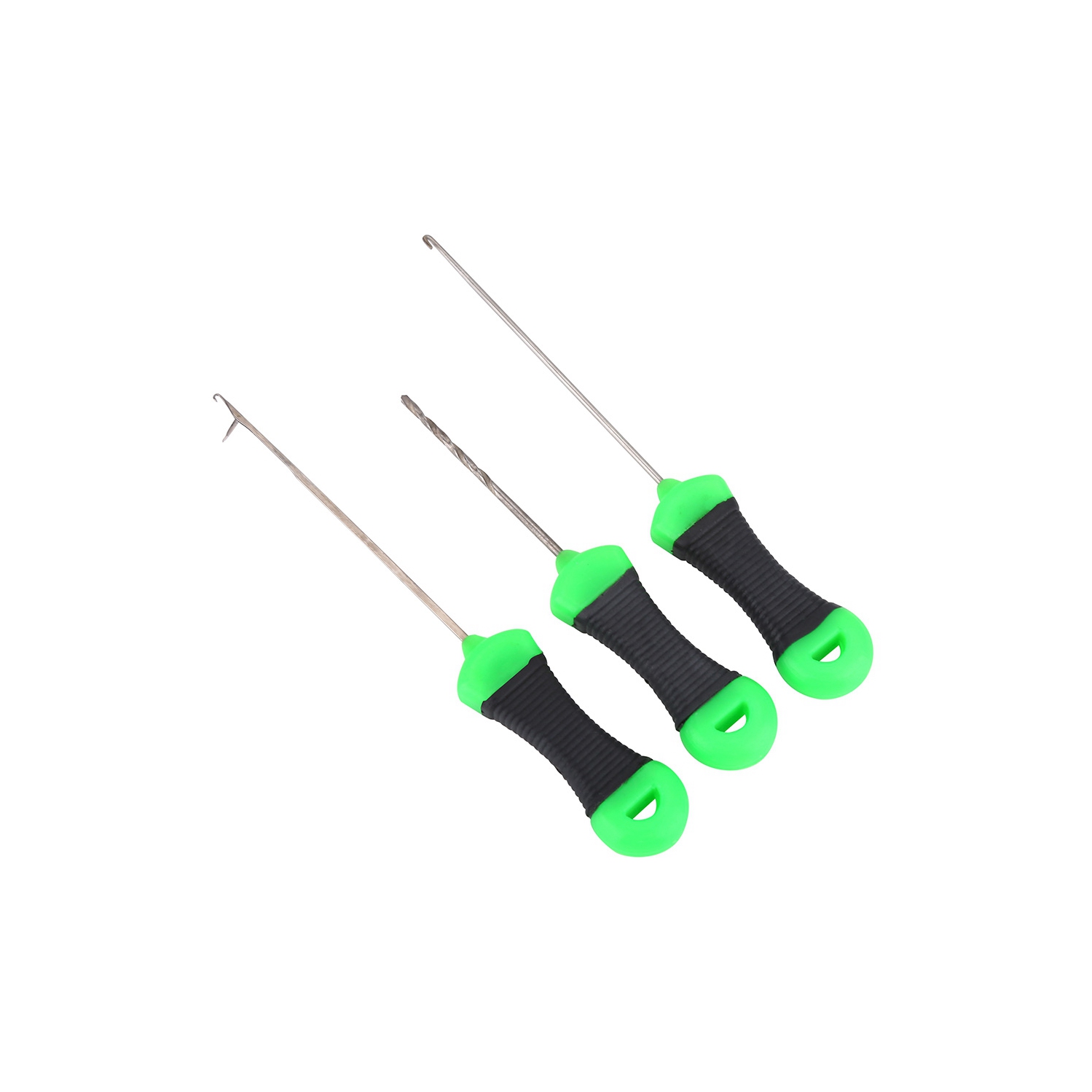 3Pcs Stainless Steel Carp Fishing Splicing Needle Baiting Hook Drill Rig Tools
