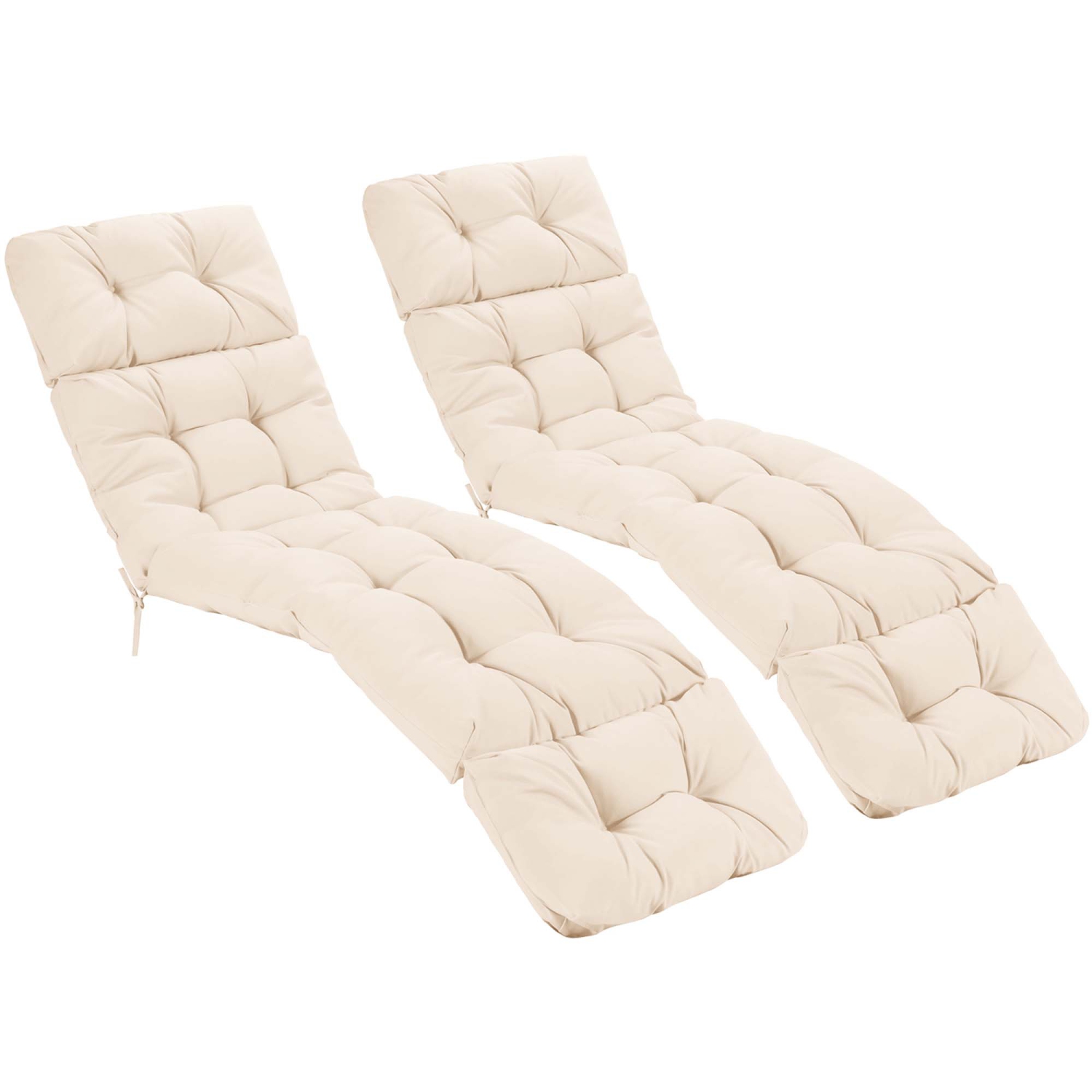 Coussin de chaise longue inclinable rembourré 73&nbsp;po Costway 2 PCS intérieur noir/orange foncé/gris/orange/brun/beige