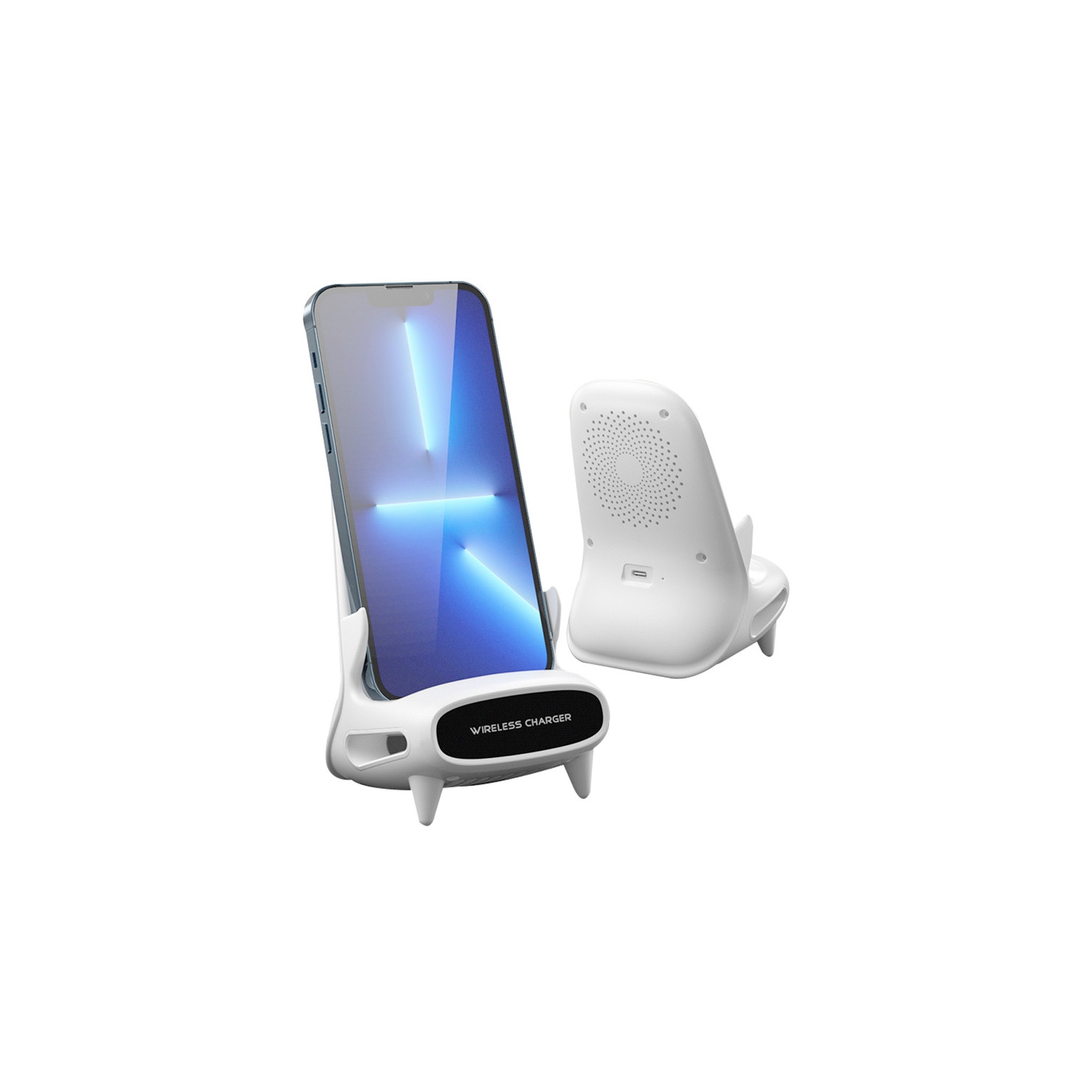 15W Wireless Review Phone Stand Support Mount Desktop Charger Stand Induction Fast Charge for iPhone Phone Holder