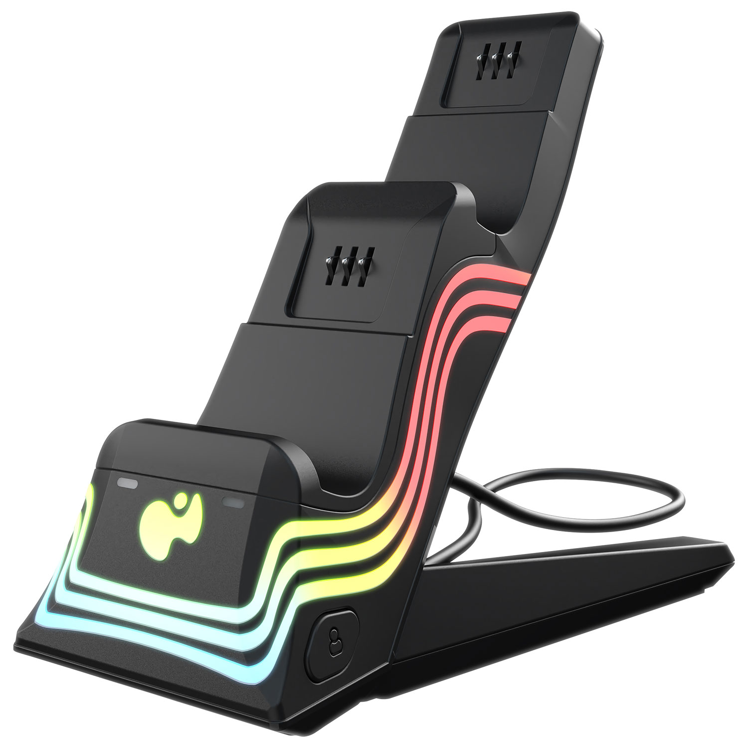 Chargeur double Afterglow Wave de PDP pour Xbox Series X|S/Xbox One/PC - Noir