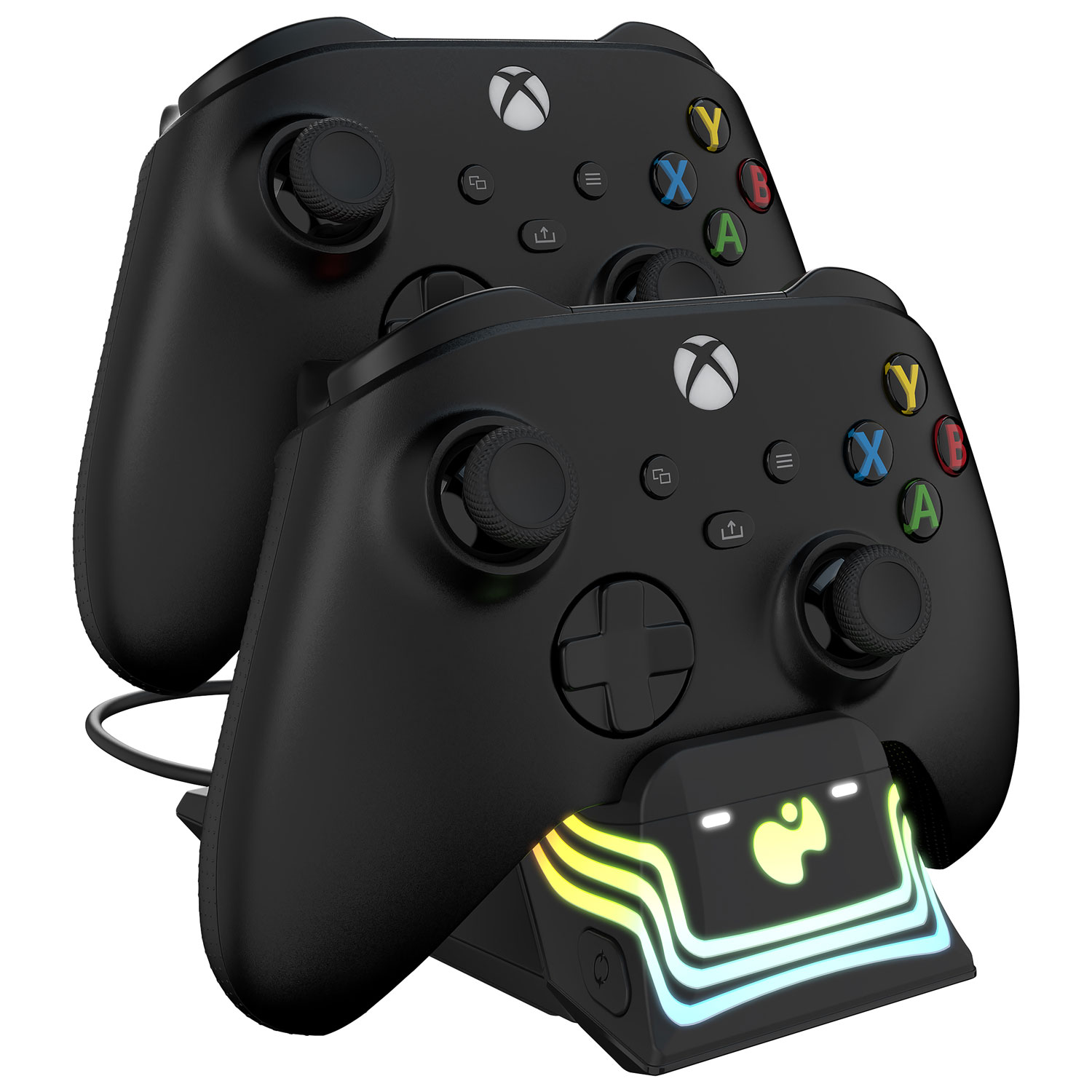 Chargeur double Afterglow Wave de PDP pour Xbox Series X|S/Xbox One/PC - Noir