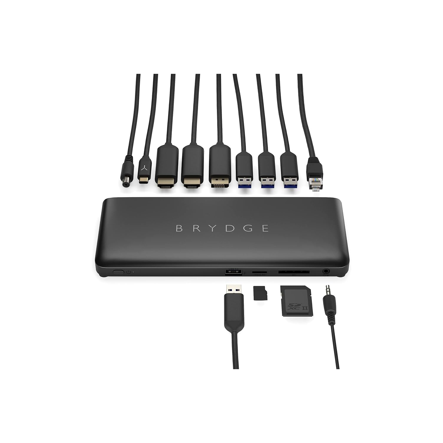 New Brydge Stone C Docking Station, 12 Expansion Ports, Windows 10 & 11 Laptop Compatible, Dock Supports Multiple Displays, 100 Watts of Power,