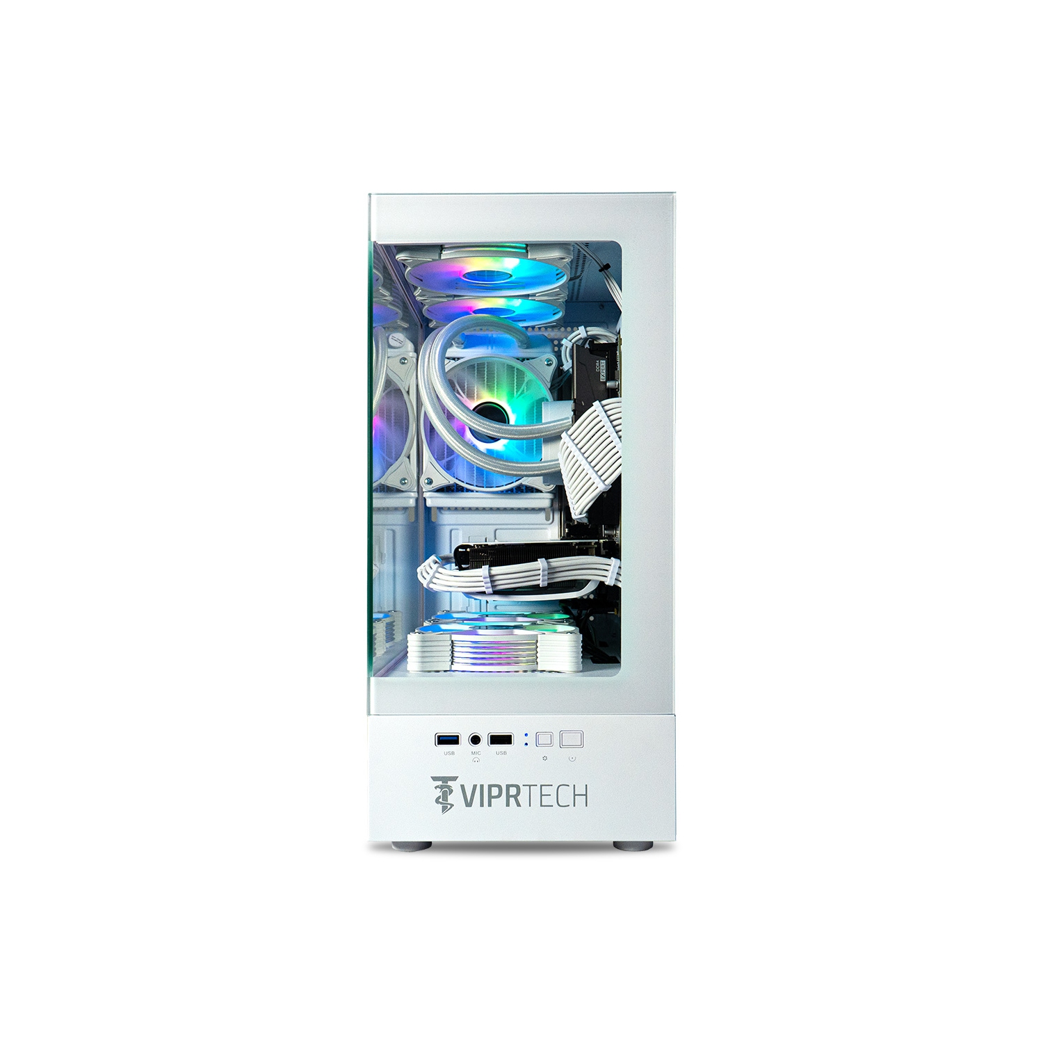 ViprTech Stryker 4.0 Liquid-Cooled PC - AMD Ryzen 7, NVIDIA RTX 5060 8GB, 16GB DDR4 3200, 1TB NVMe SSD, WiFi BT, Win 11 Pro, Gaming Desktop Computer