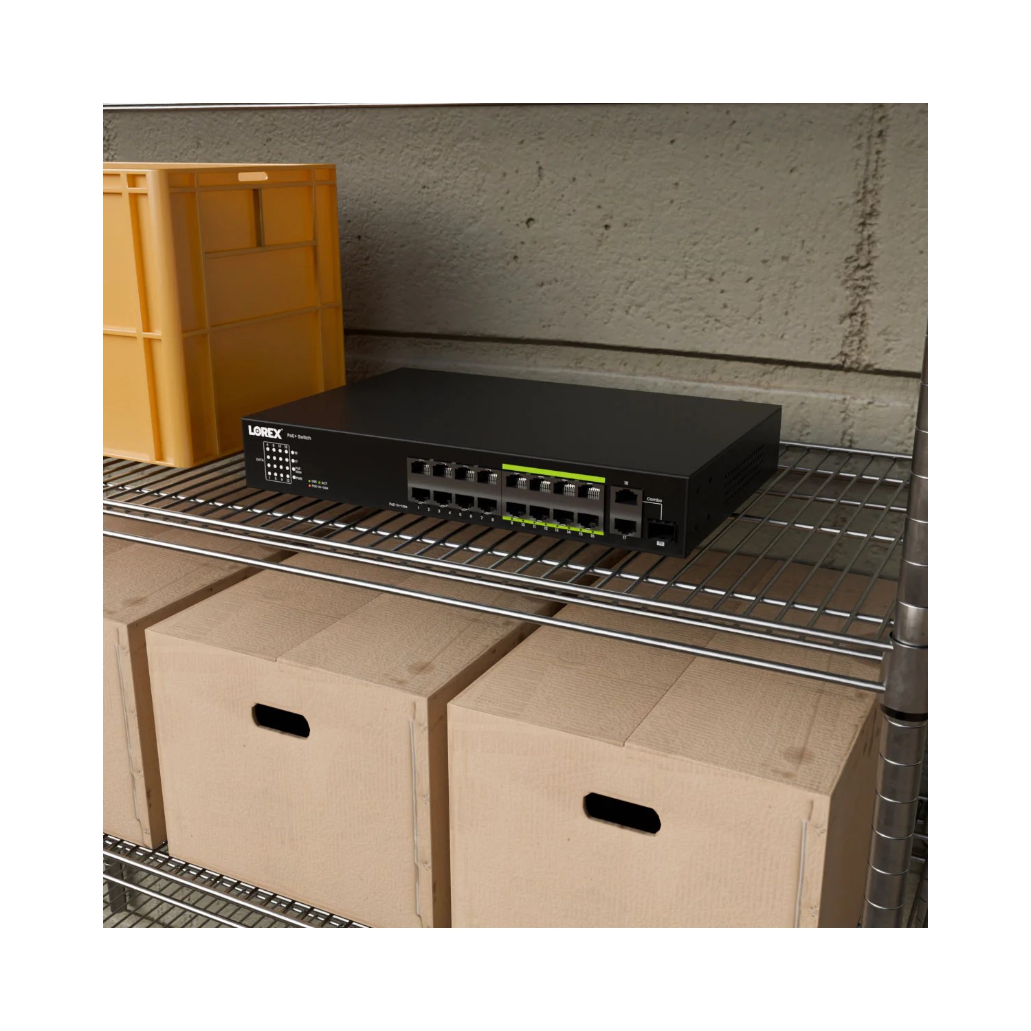 Lorex 16-Port Unmanaged Switch and 250W Power Budget