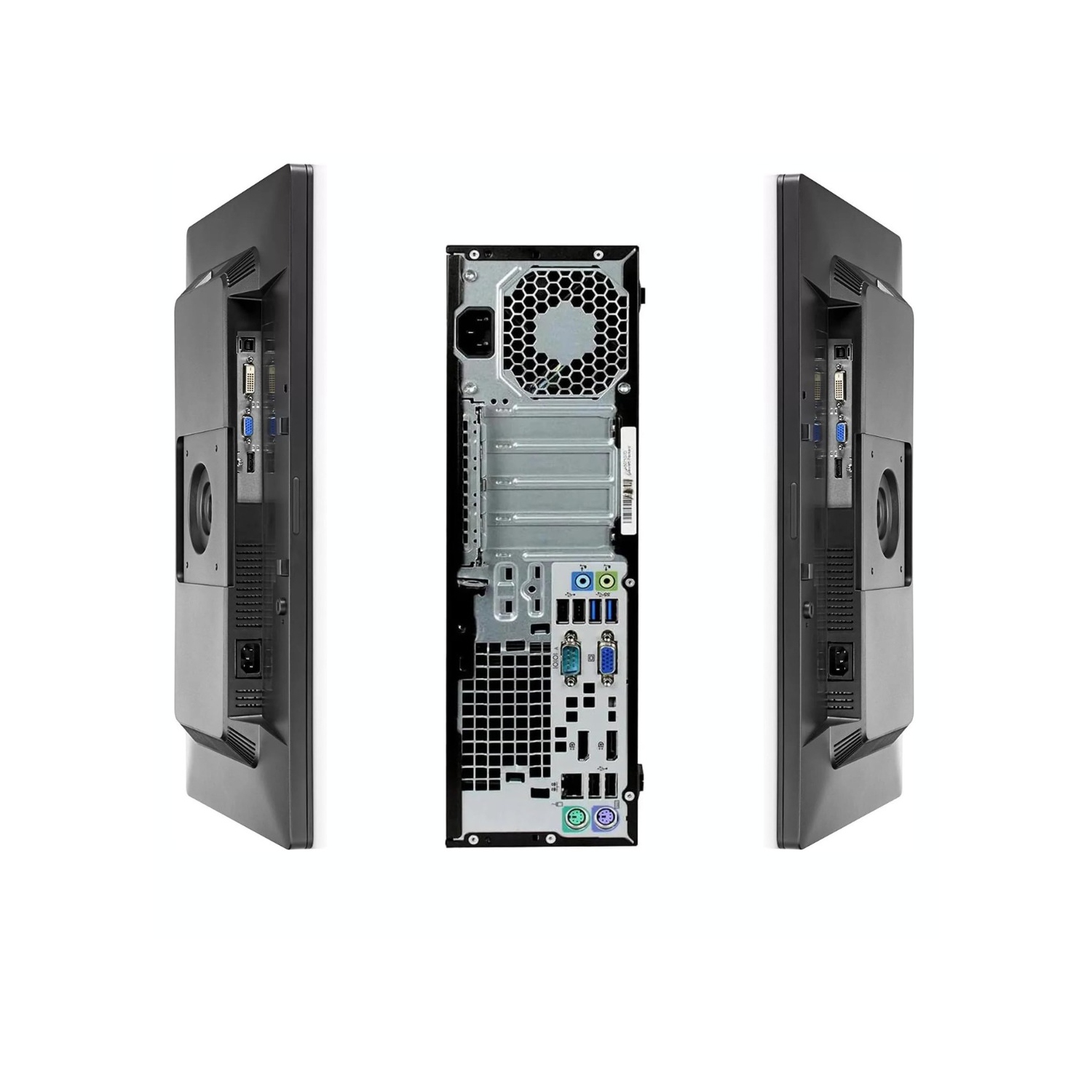 Refurbished - HP EliteDesk 800 G1 SFF Desktop + Dual (2) 23" HP Monitors | Intel Core i7-4770 3.40GHz, 16GB RAM, 1TB SSD, WiFi, Keyboard & Mouse,