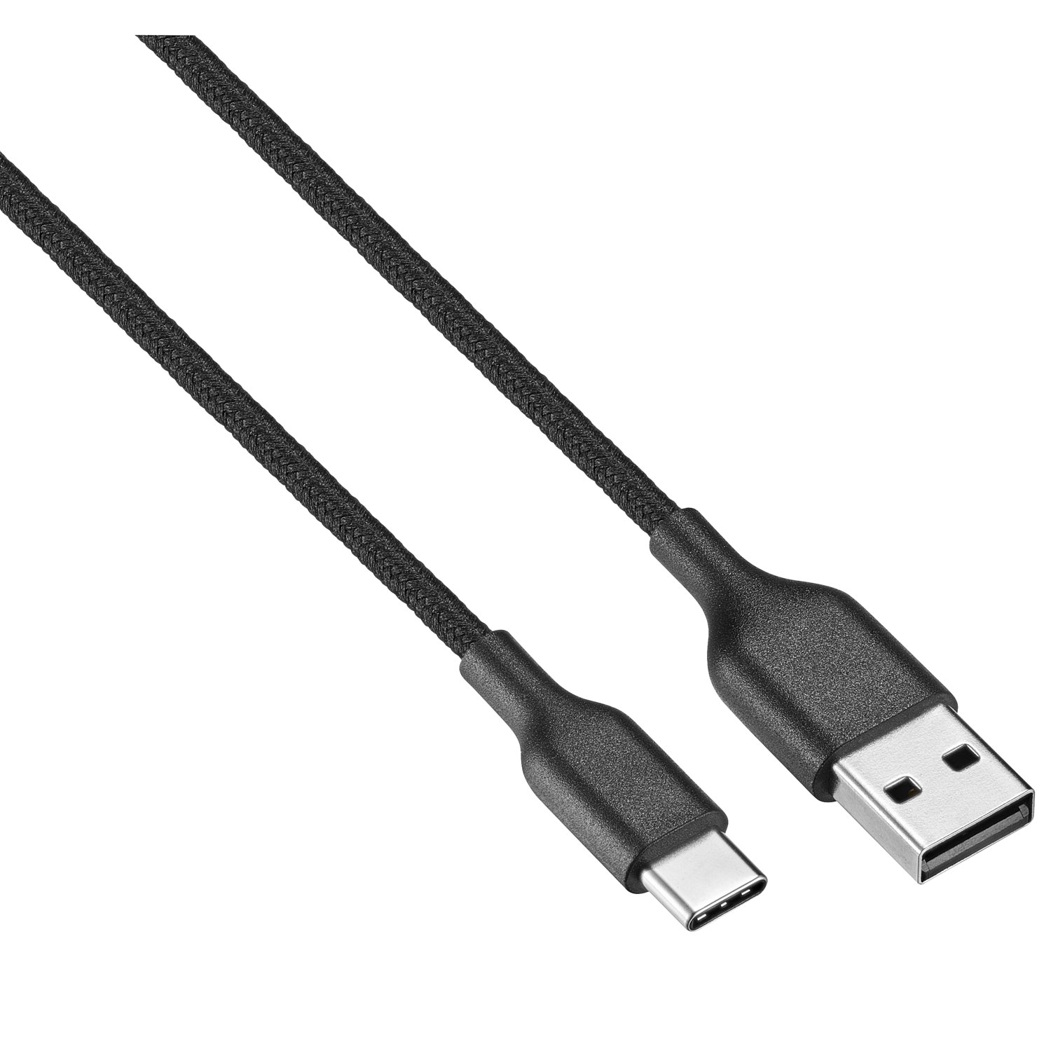 Câble tissé USB-C à USB-A de 1,8 m de Best Buy Essentials (BE-MCA6CAB-C) - Noir - Exclusivité Best Buy
