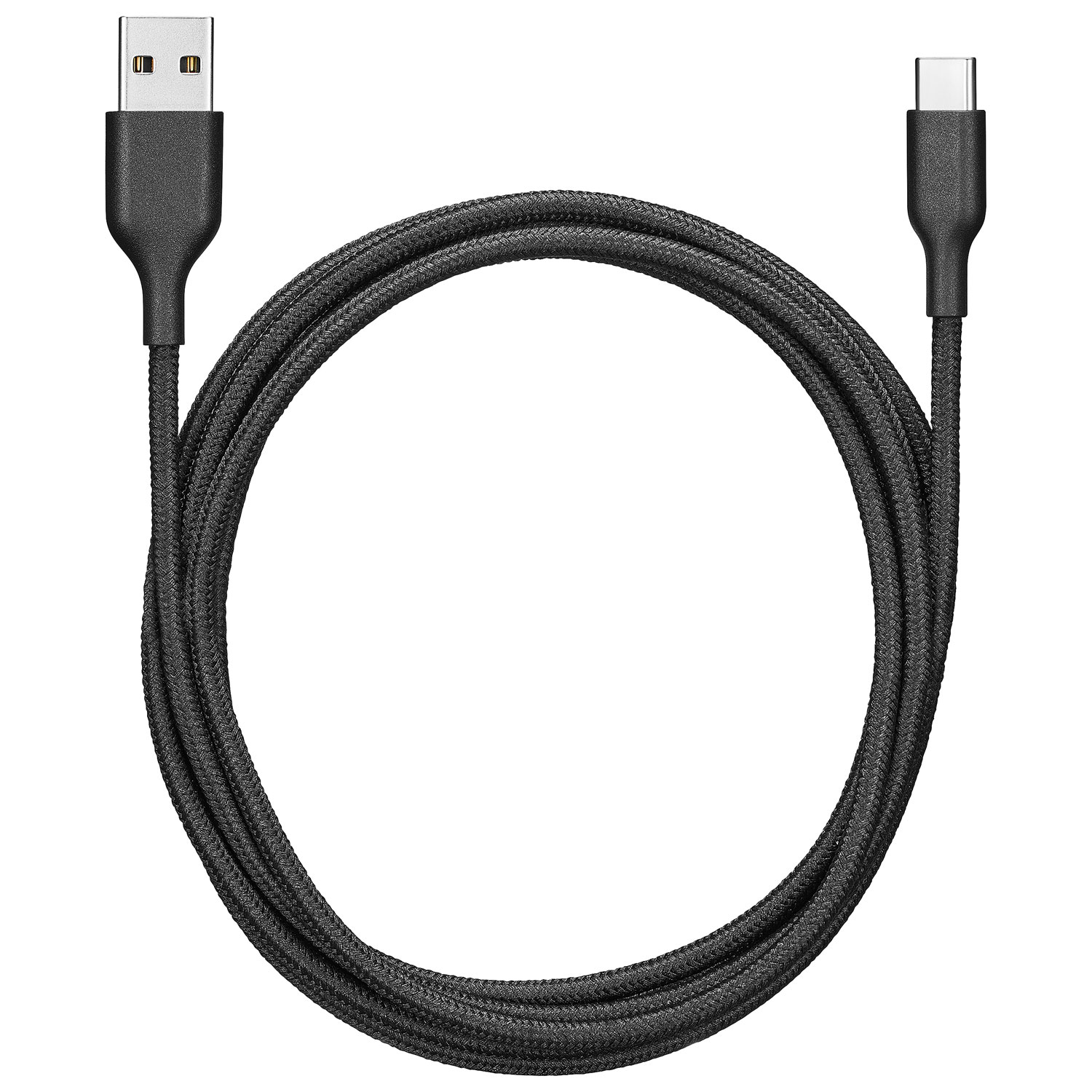 Câble tissé USB-C à USB-A de 1,8 m de Best Buy Essentials (BE-MCA6CAB-C) - Noir - Exclusivité Best Buy
