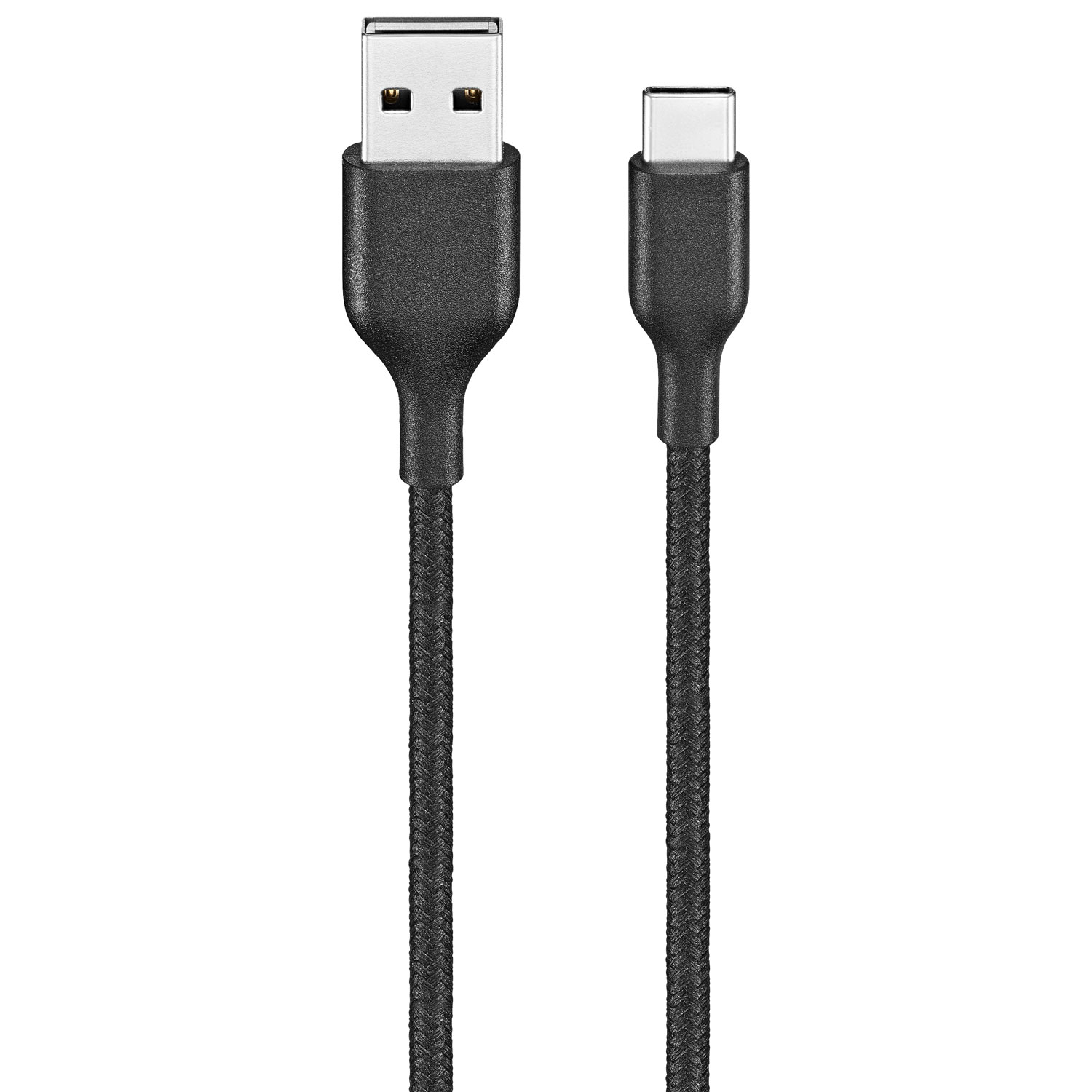 Câble tissé USB-C à USB-A de 1,2 m de Best Buy Essentials (BE-MCA4CAB-C) - Noir - Exclusivité Best Buy