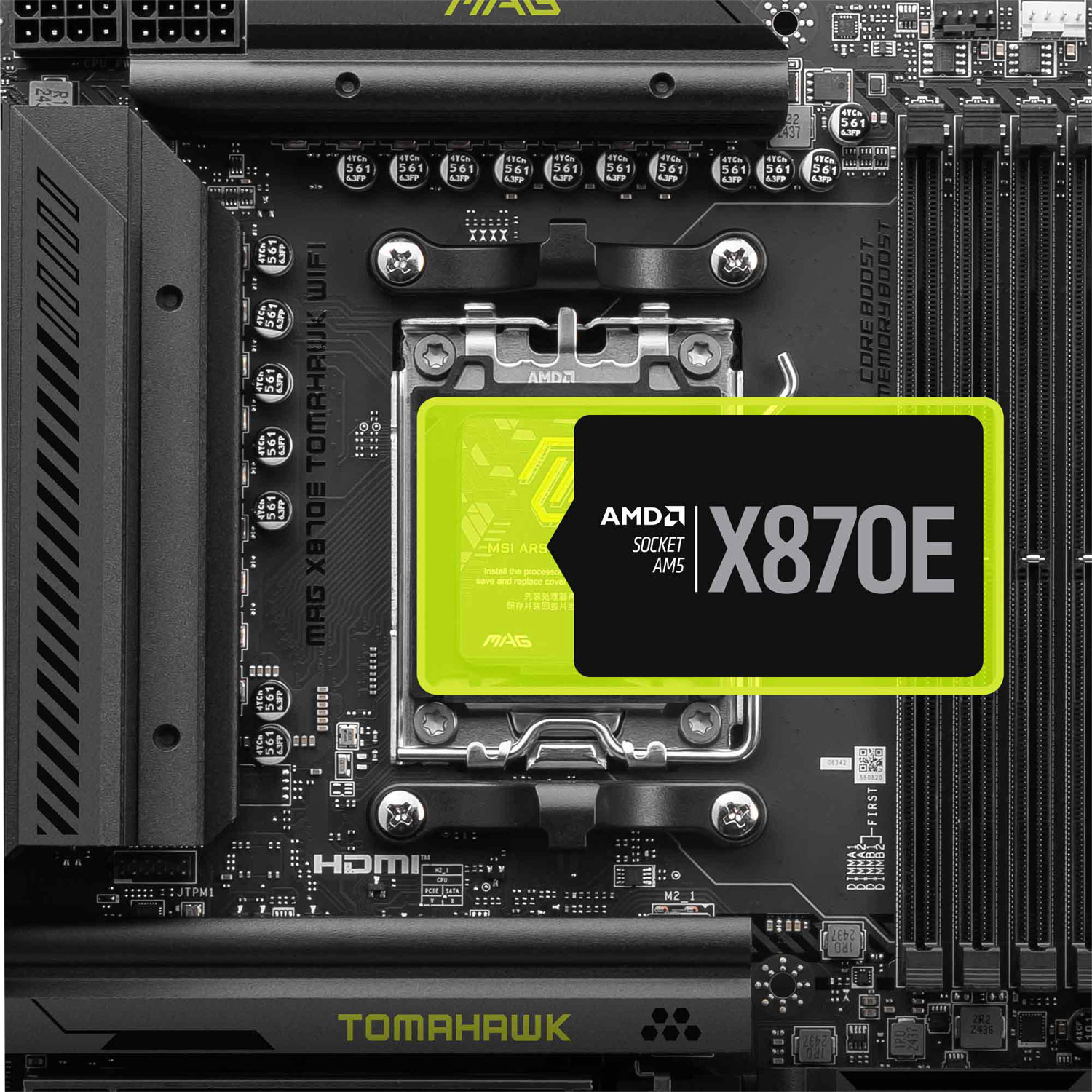 MSI MPG X870 Tomahawk WIFI ATX AM5 Motherboard for AMD Ryzen 9000/8000/7000 Series CPUs