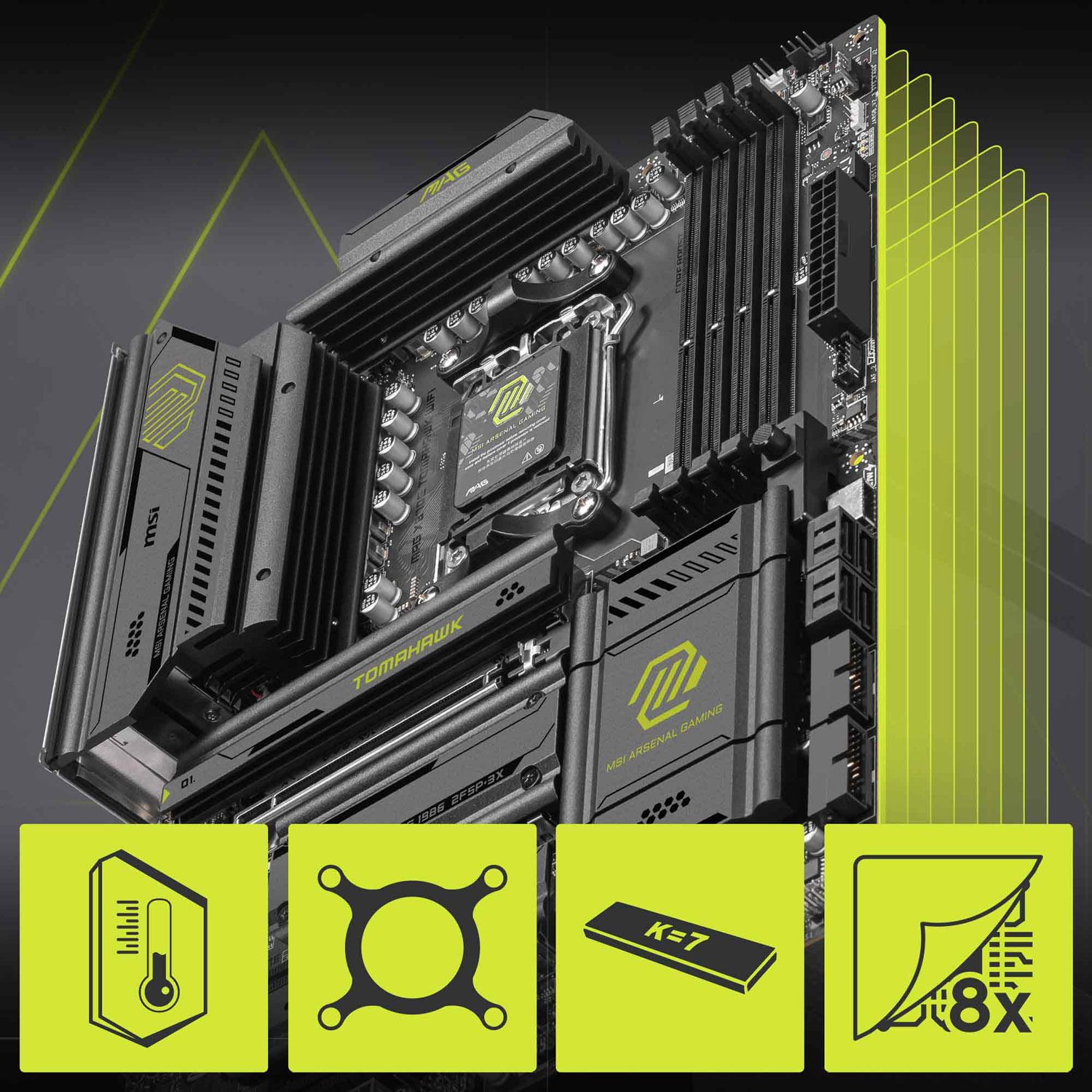 MSI MPG X870 Tomahawk WIFI ATX AM5 Motherboard for AMD Ryzen 9000/8000/7000 Series CPUs