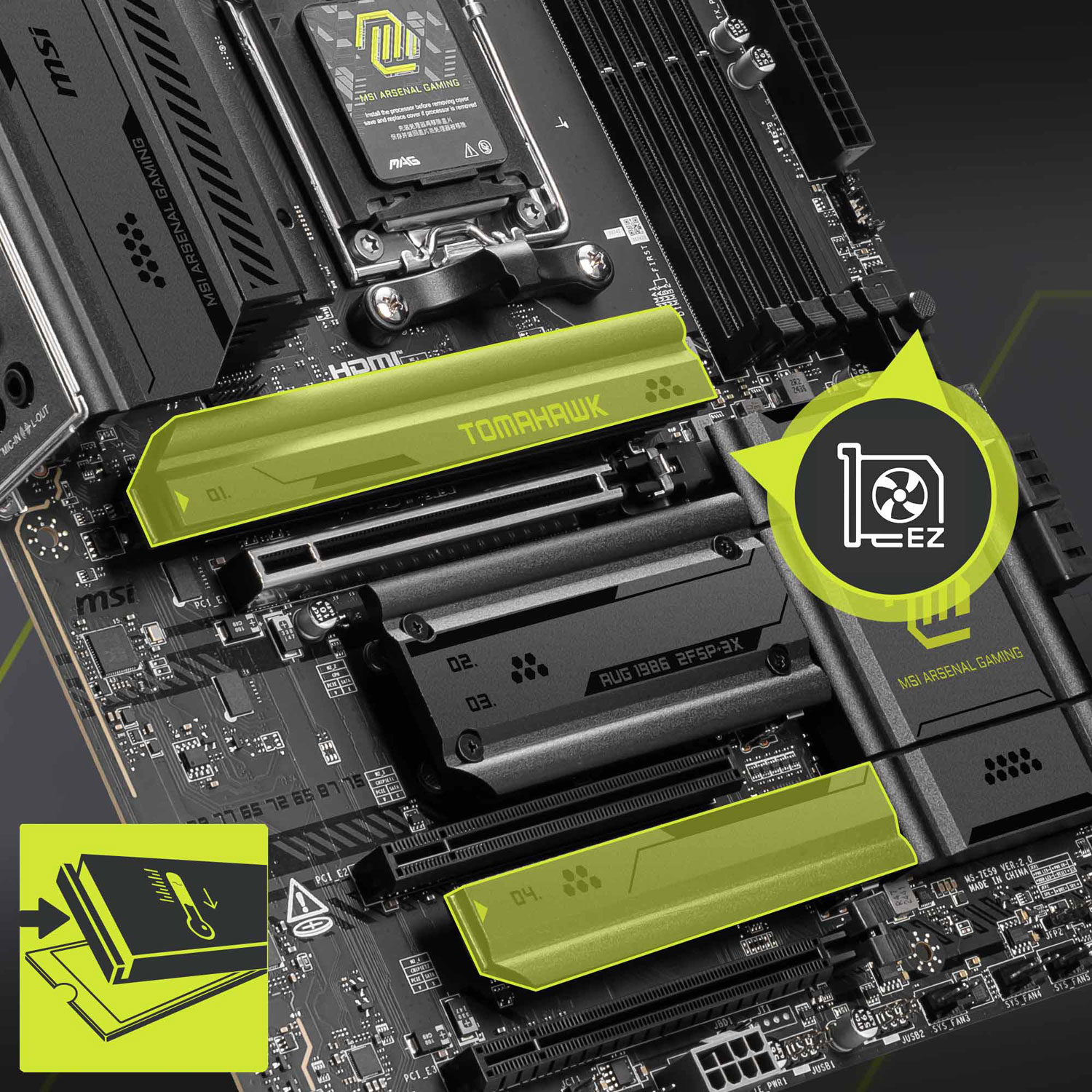 MSI MPG X870 Tomahawk WIFI ATX AM5 Motherboard for AMD Ryzen 9000/8000/7000 Series CPUs