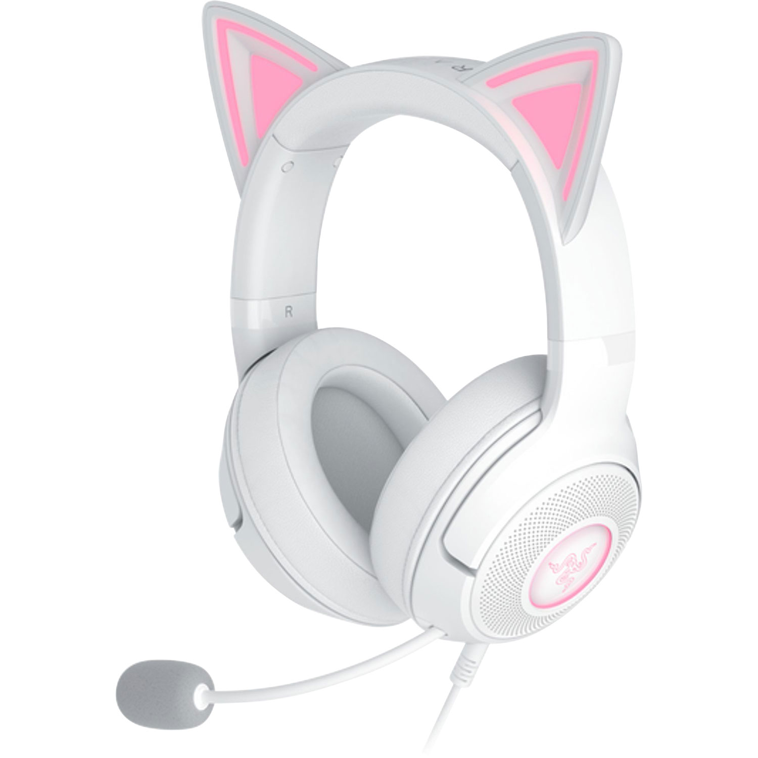 Casque de jeu avec microphone Kraken Kitty Edition V2 de Razer - Blanc