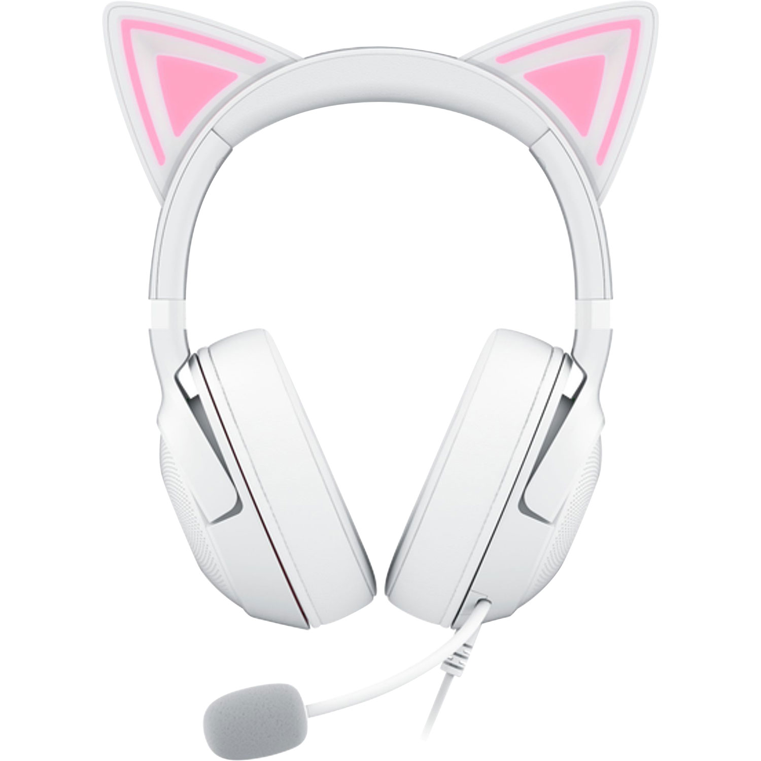 Casque de jeu avec microphone Kraken Kitty Edition V2 de Razer - Blanc