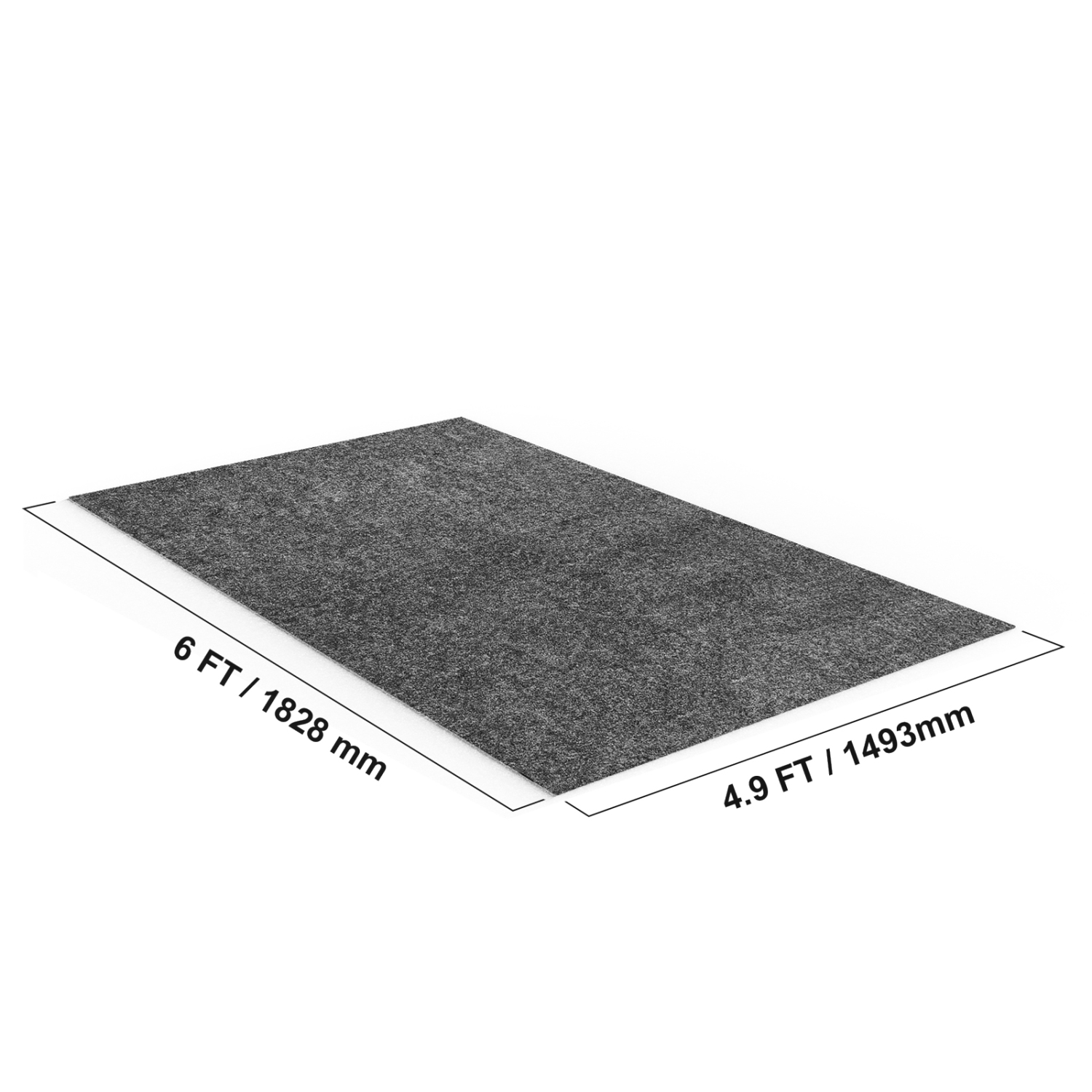 VEVOR 4.9'x6' Waterproof Garage Floor Mat for Under Car, Compact Size Heavy Duty Containment Mat with Strong Grip, Protects Garage Floor from Water,