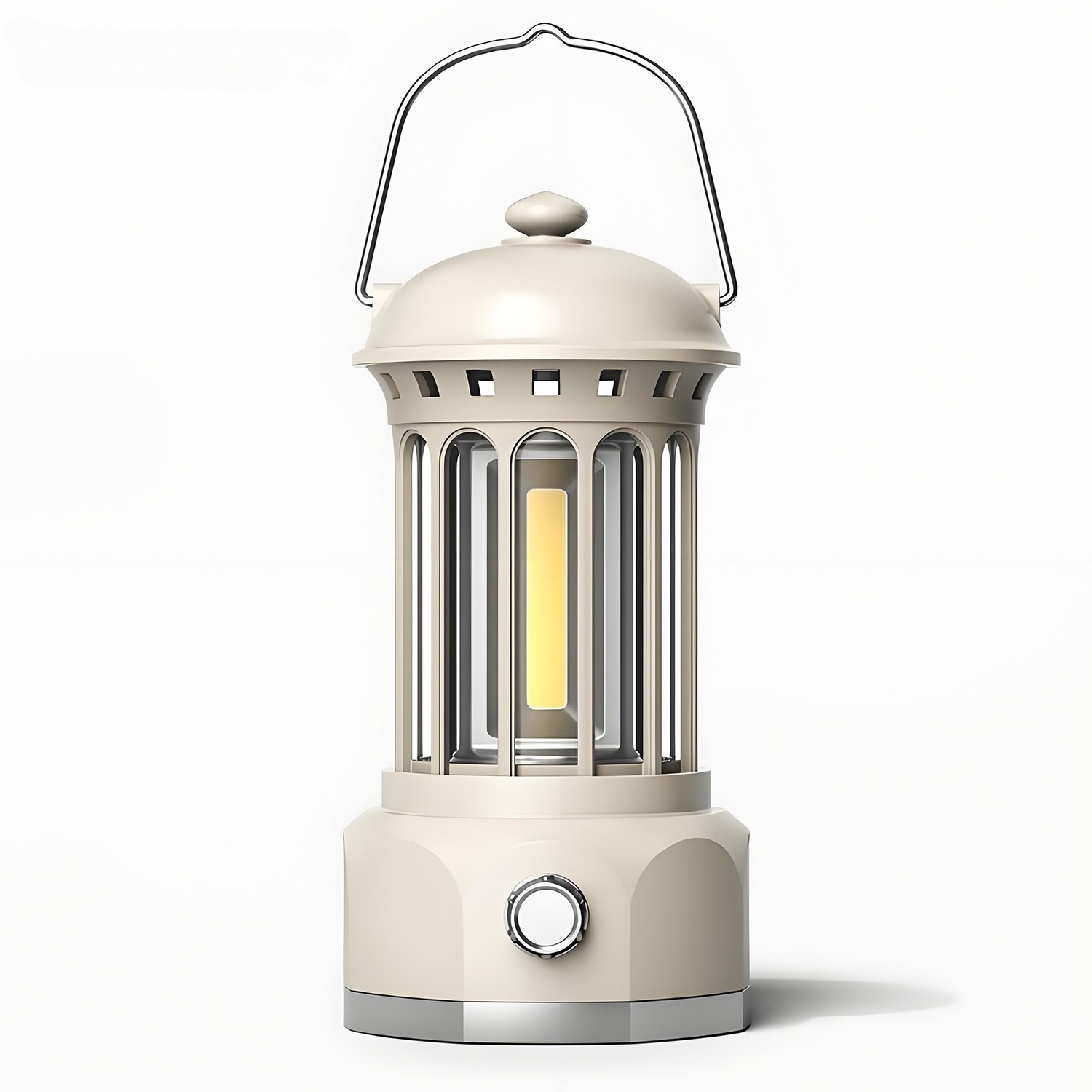 Lanterne de camping rechargeable, lanterne rétro en métal COB Lampe de camping de 400 lumens pour la cour, l'extérieur, la maison, les pannes, la