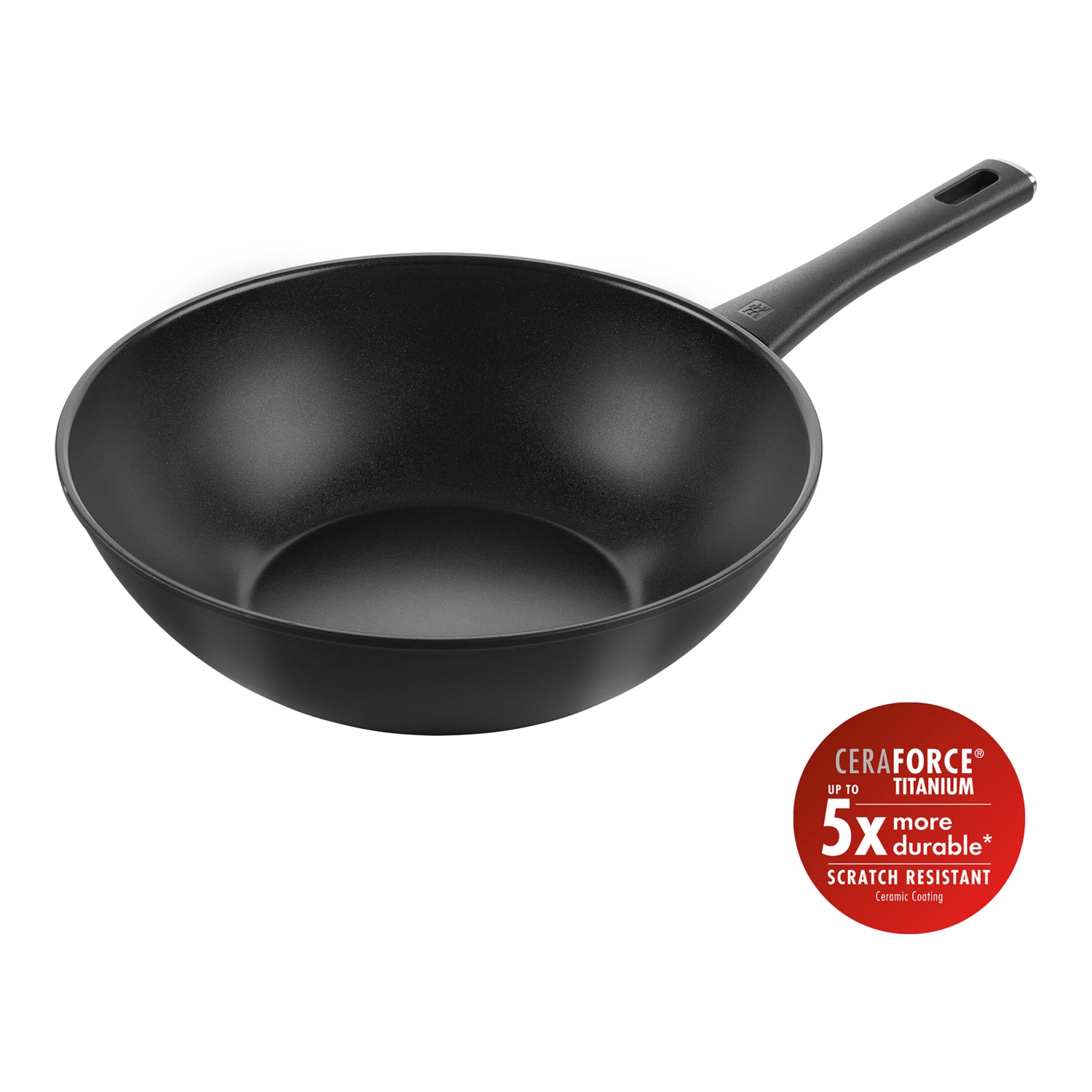 ZWILLING Madura Plus Wok, 30 cm / 12 inch, Aluminum, Titanium-Reinforced Ceramic Non-Stick Coating