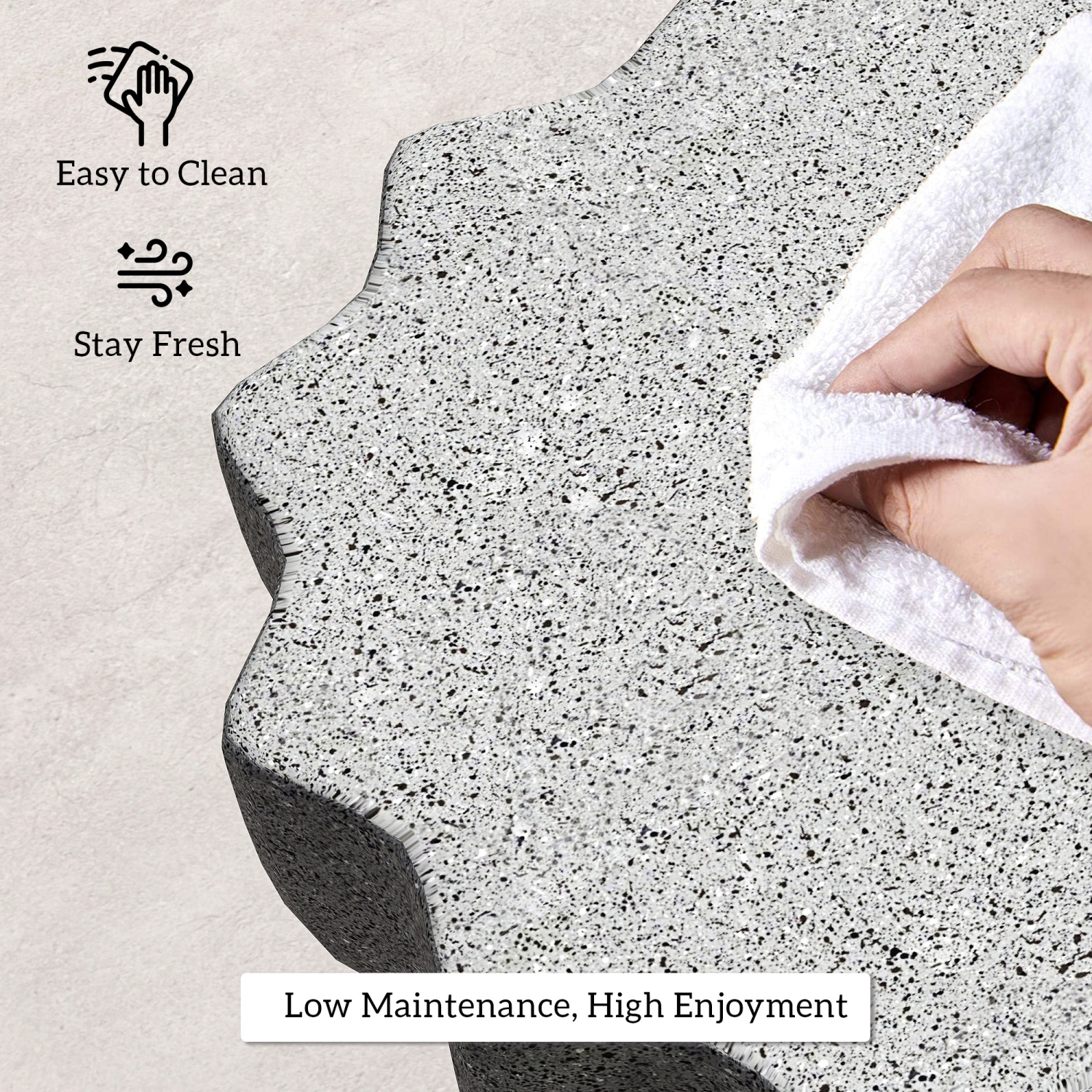 Outsunny Decorative Garden Stool, Magnesium Oxide Outdoor Stool, Spiral Flower Accent Patio Side Table Plant Stand Footstool for Indoor Outdoor