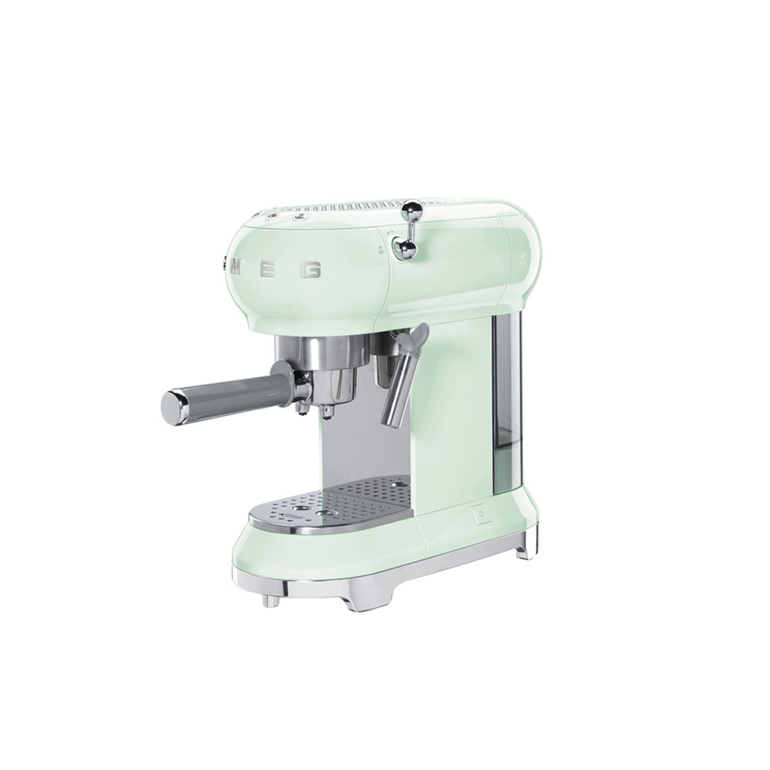 Boîte ouverte - ECF02PGUS Machine à espresso manuelle des années 50 de Smeg avec pression de 15 bars - Vert pastel